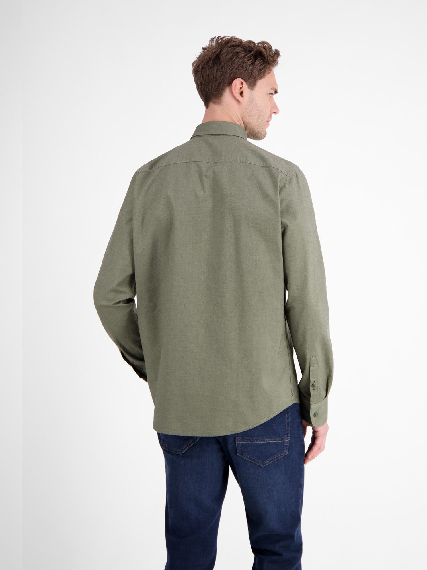 Lerros Overhemd met lange mouwen LERROS Oxford overhemd met stretch