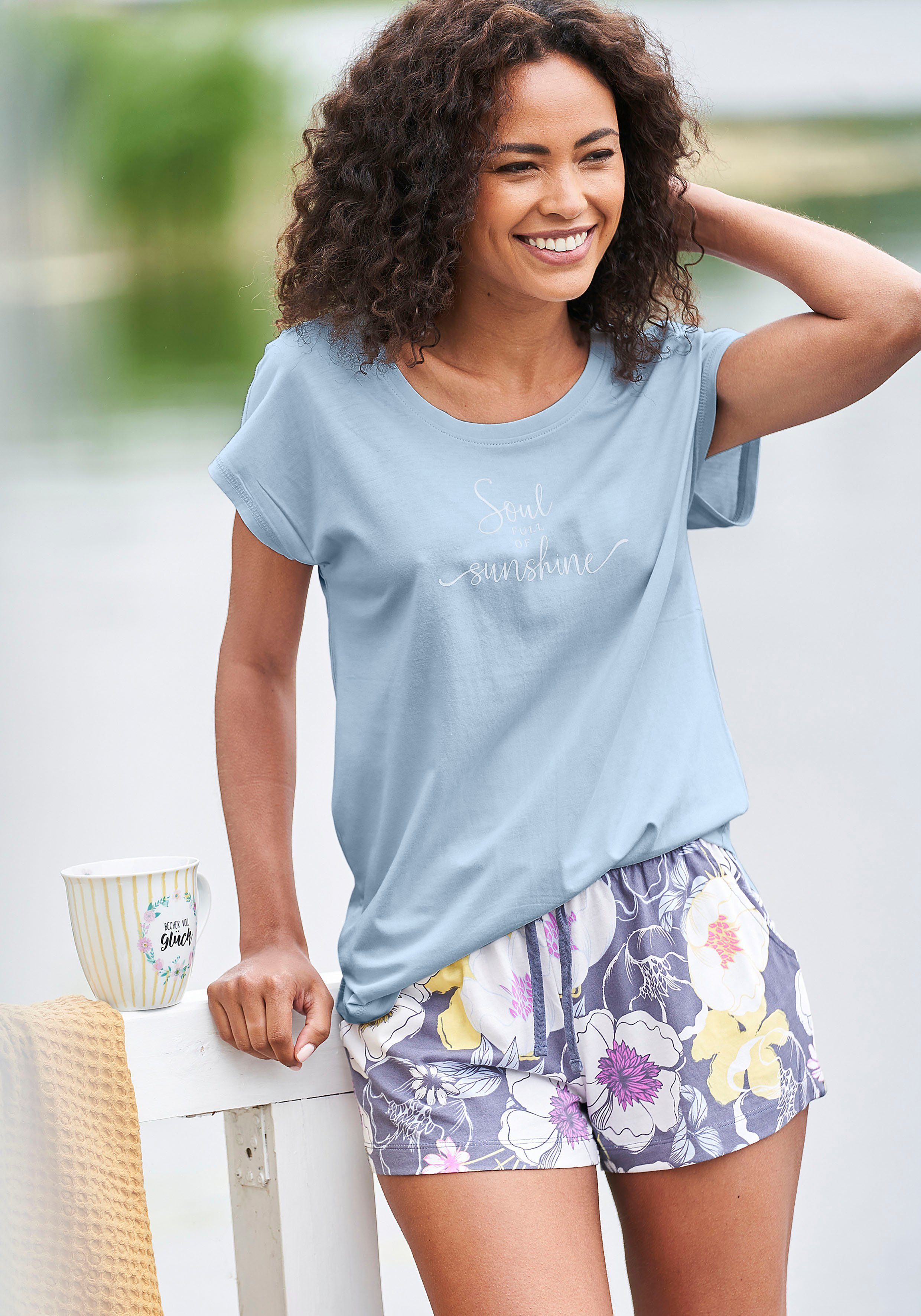 Vivance Dreams T-shirt met zomer-statementprint