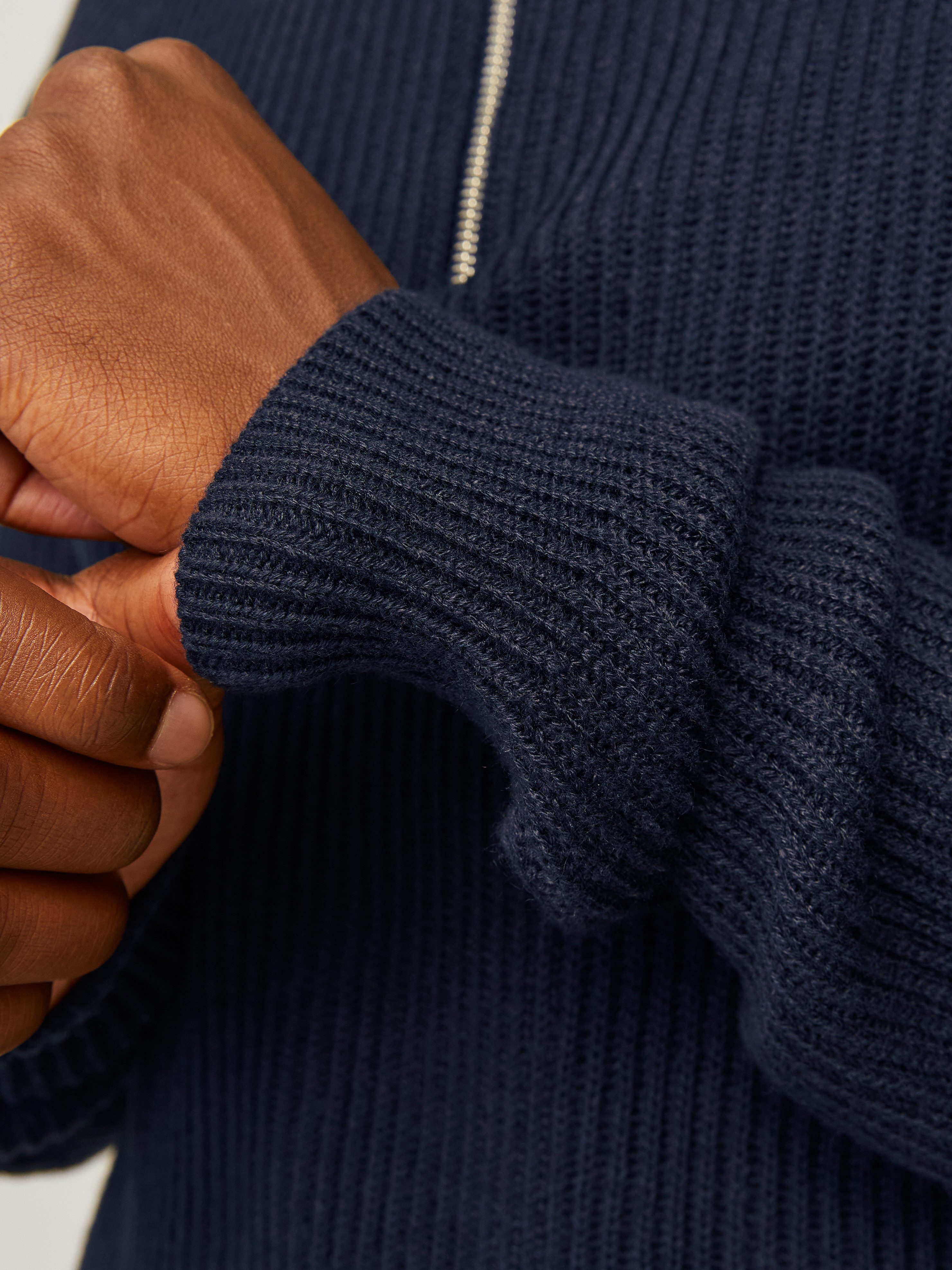 Jack & Jones Schipperstrui JJPANNEL KNIT HALF ZIP AW24