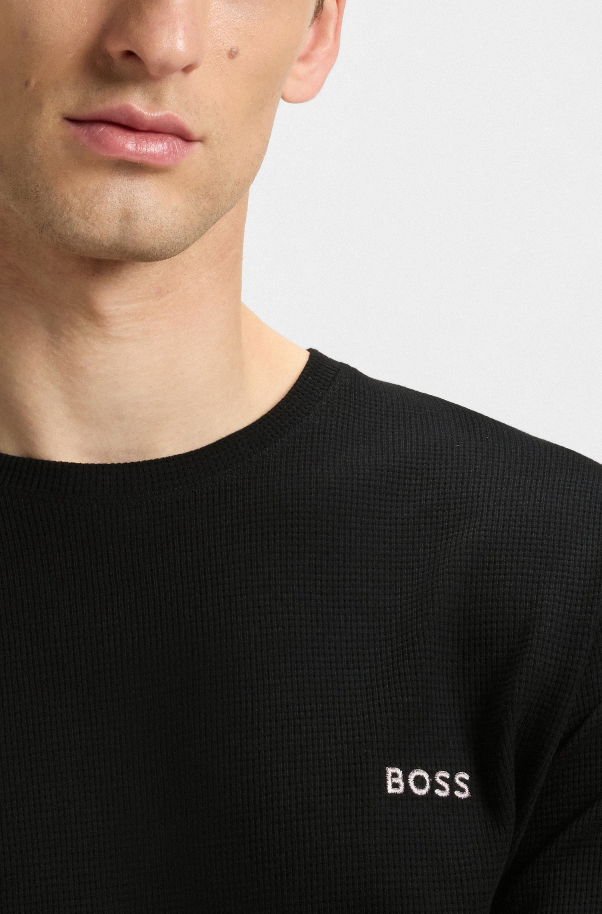 BOSS Pyjama top Waffle LS-Shirt