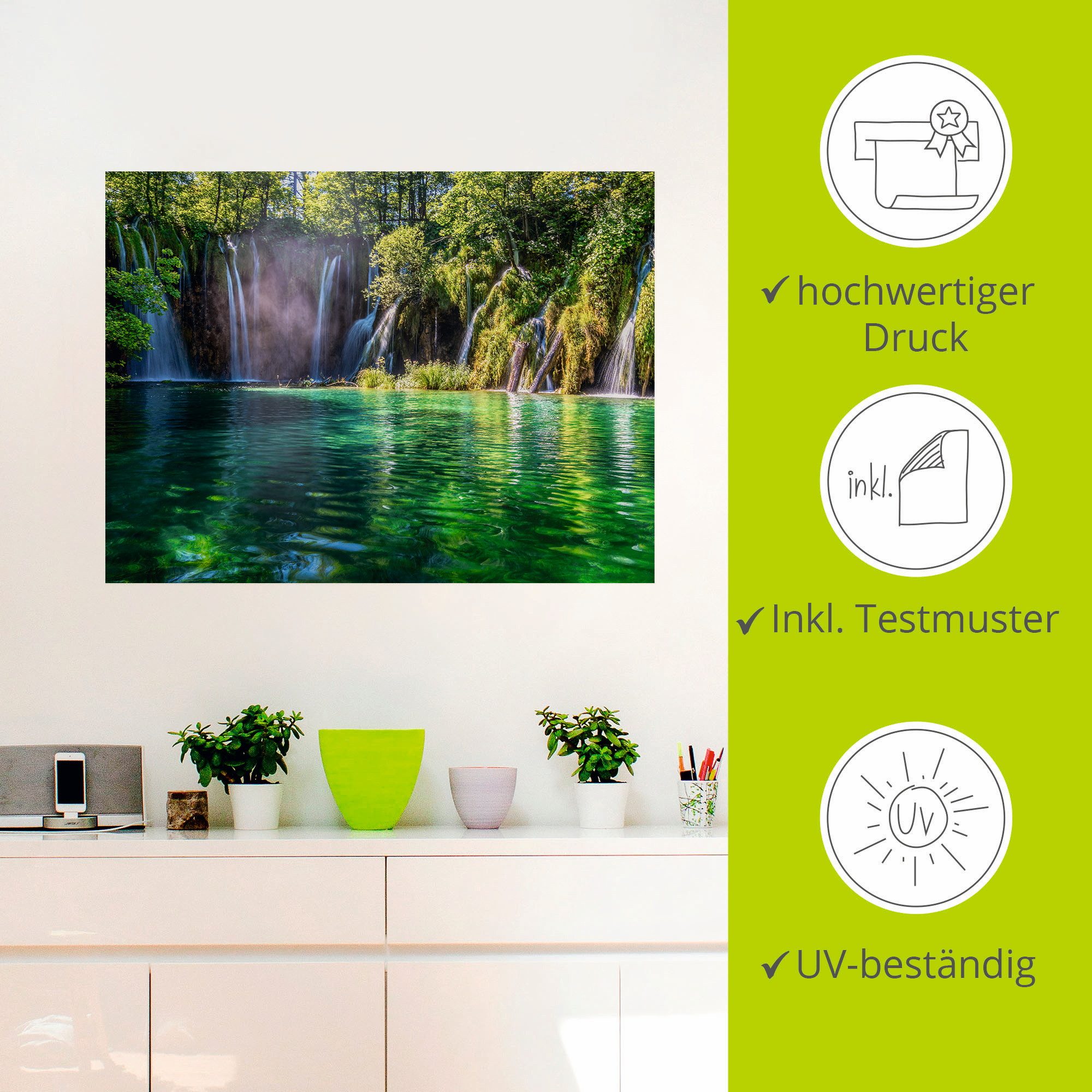 Artland Artprint De sprookjeswereld van Kroatië als artprint op linnen, muursticker in verschillende maten