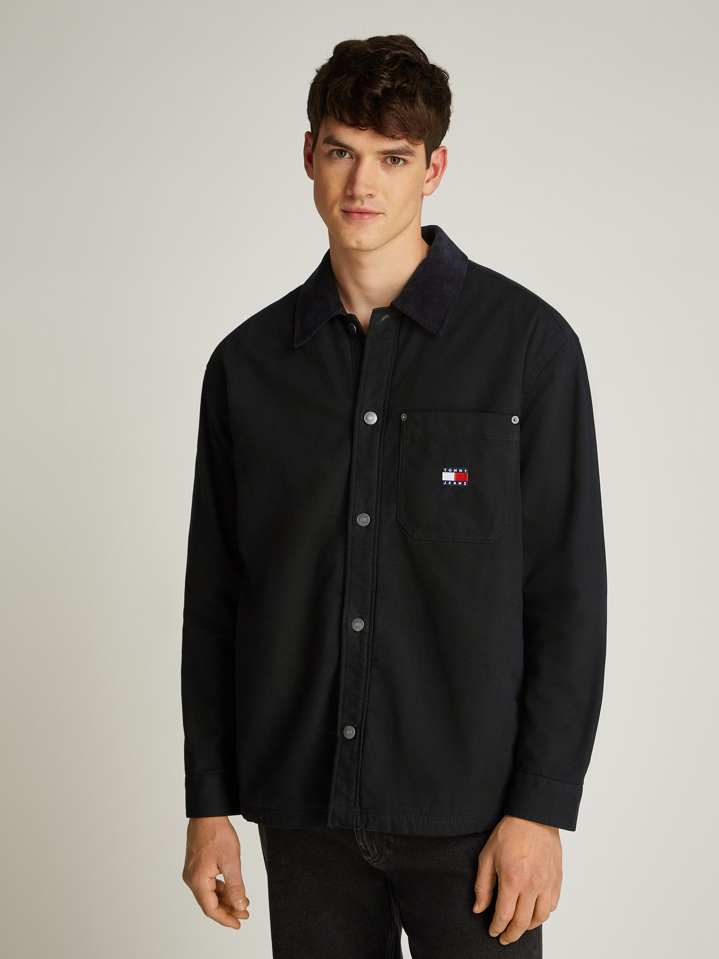 TOMMY JEANS Overhemdjasje TJM CANVAS-CORD OVERSHIRT EXT met opgeruwde zachte binnenkant