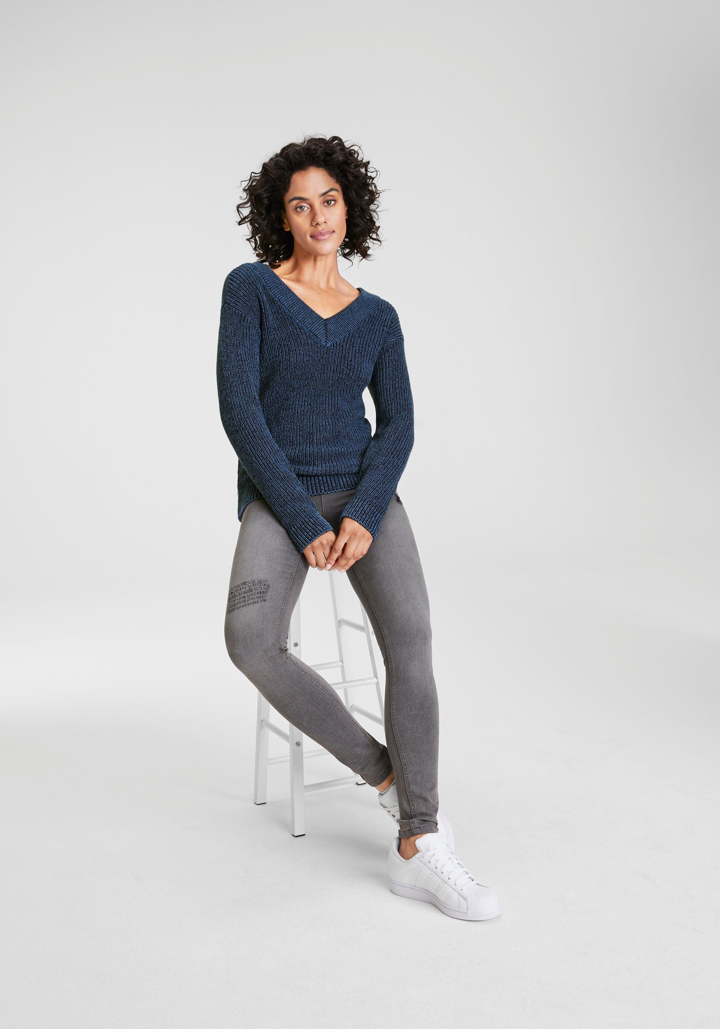 Arizona Skinny fit jeans Ultra Stretch hoge taille, enkel-lang, elastisch denim-materiaal