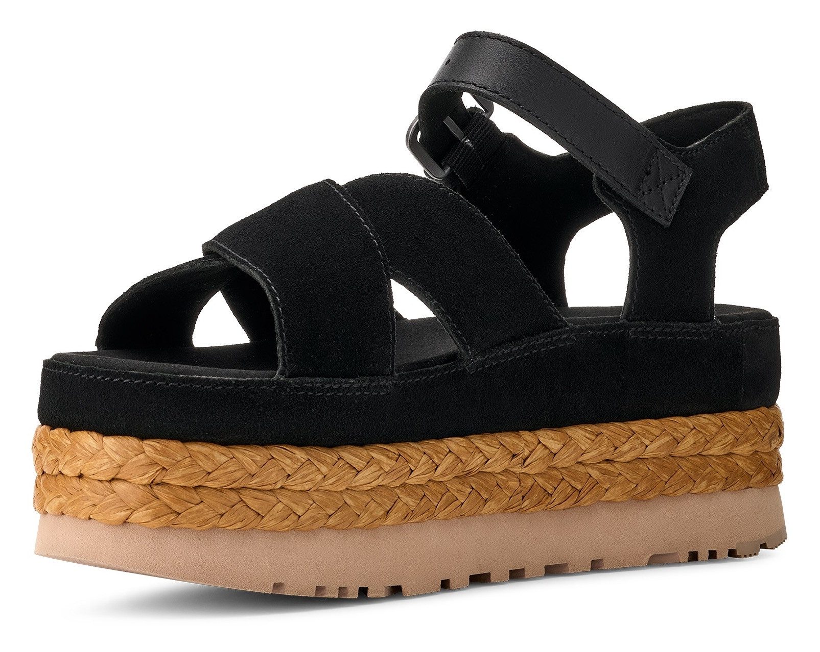 UGG Plateausandalen AUBREY ANKLE STRAP , sandalette, sleehak sandaal met verstelbaar riempje