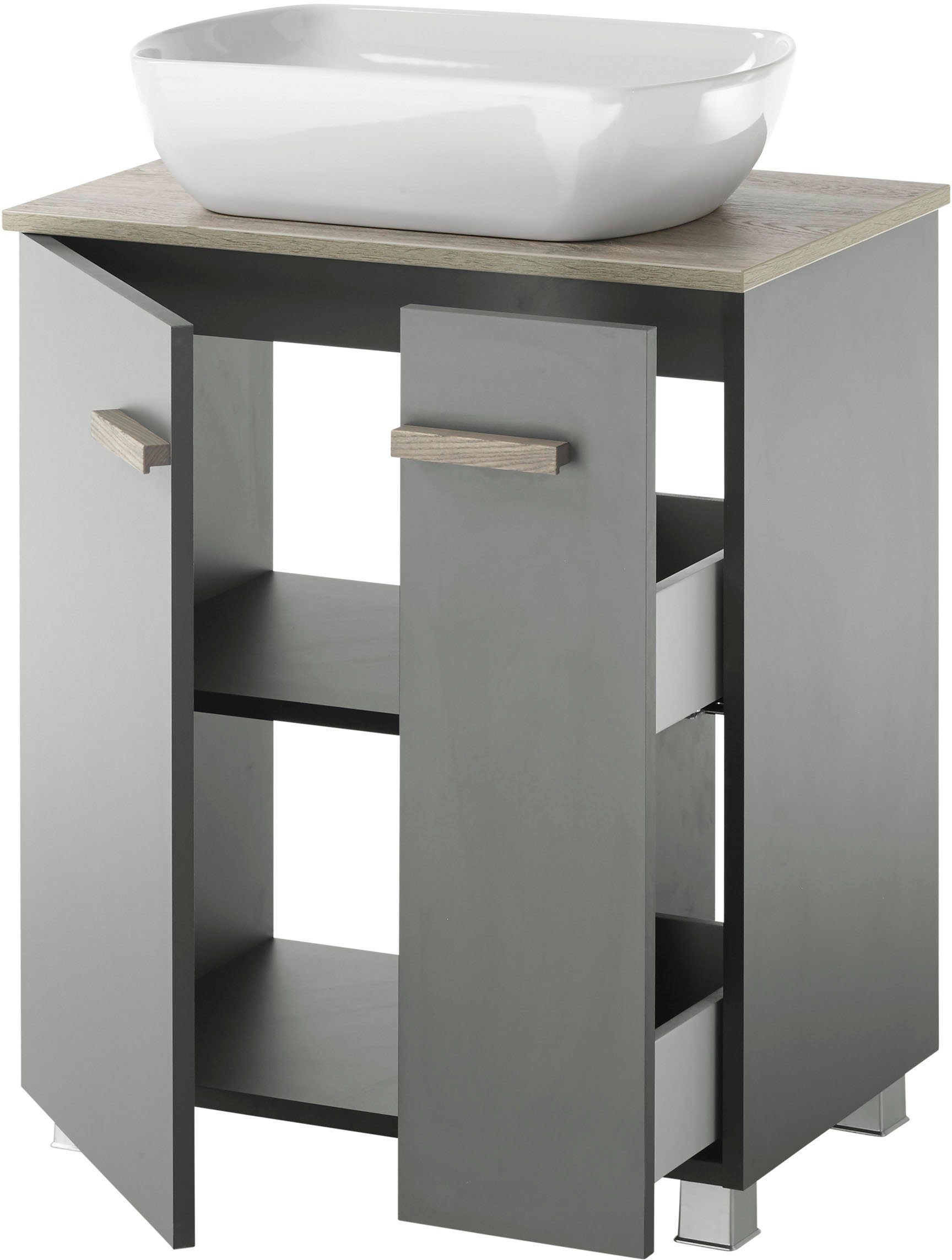 Places of Style Badkamerserie SOLiD, badkamermeubelset, badkamer in modern ontwerp, 3-delige badkamer (set, 3-delig)