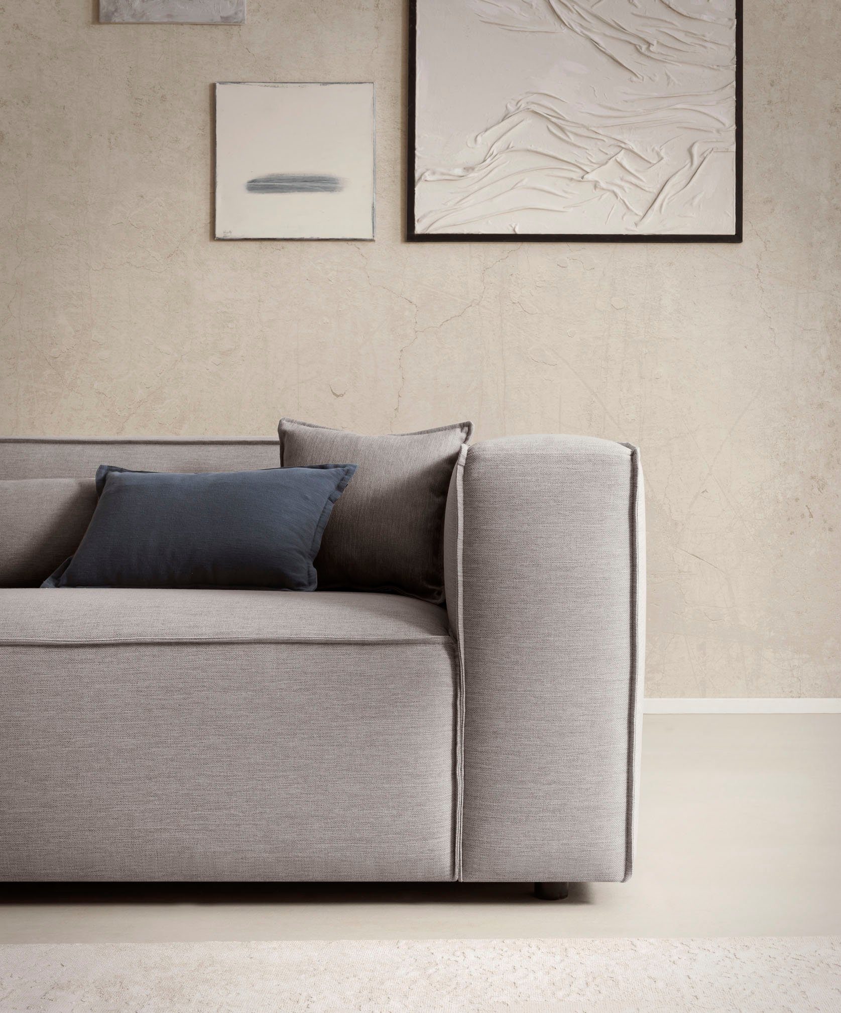 LeGer Home by Lena Gercke Hoekbank PIARA XXL, L-vorm met slaapfunctie, Big-sofa in cord of linnenlook Hocker verstelbaar tot slaapbank (krokodillenverbinder), diepe zitting