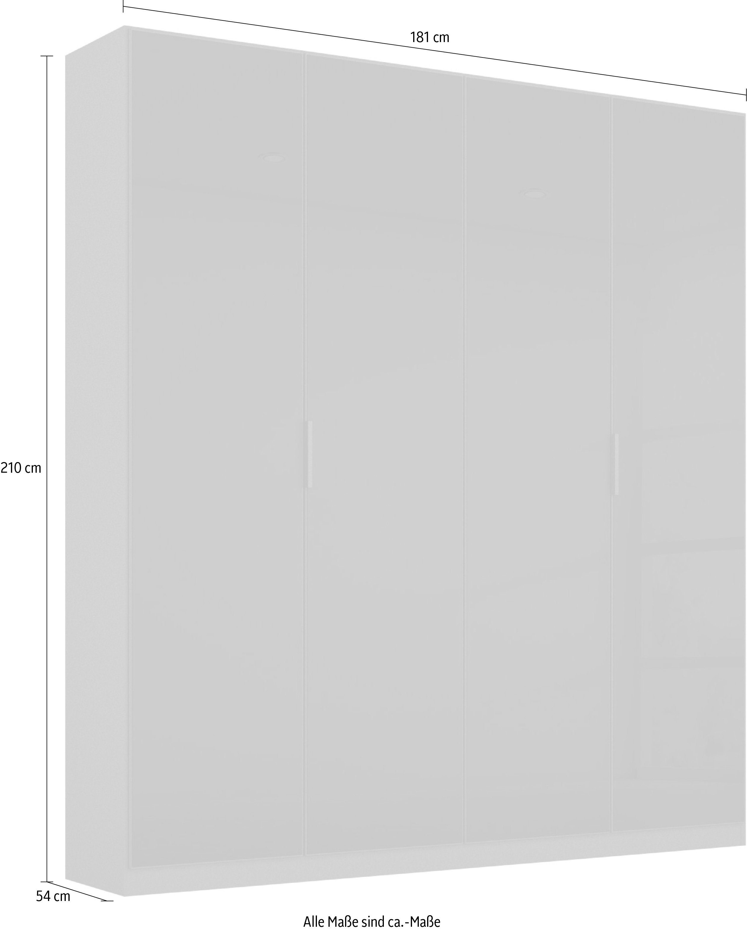 rauch Draaideurkast Kledingkast kast garderobe KOLUNA met hoogwaardige glasfront
