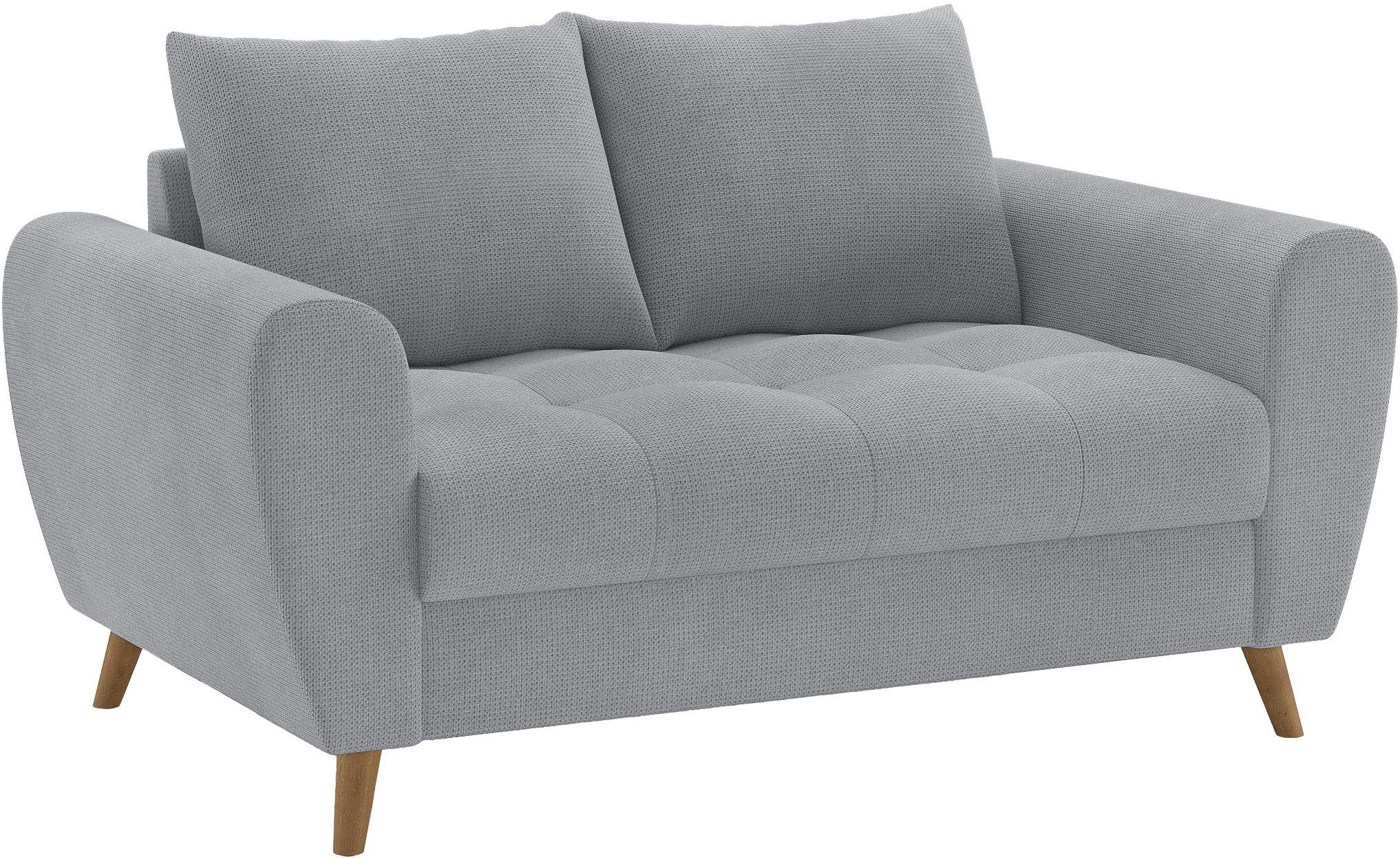 Mr. Couch 2-zitsbank Blackburn II Met koudschuimvering tot 140 kg belastbaar grijs, 2-zitsbanken