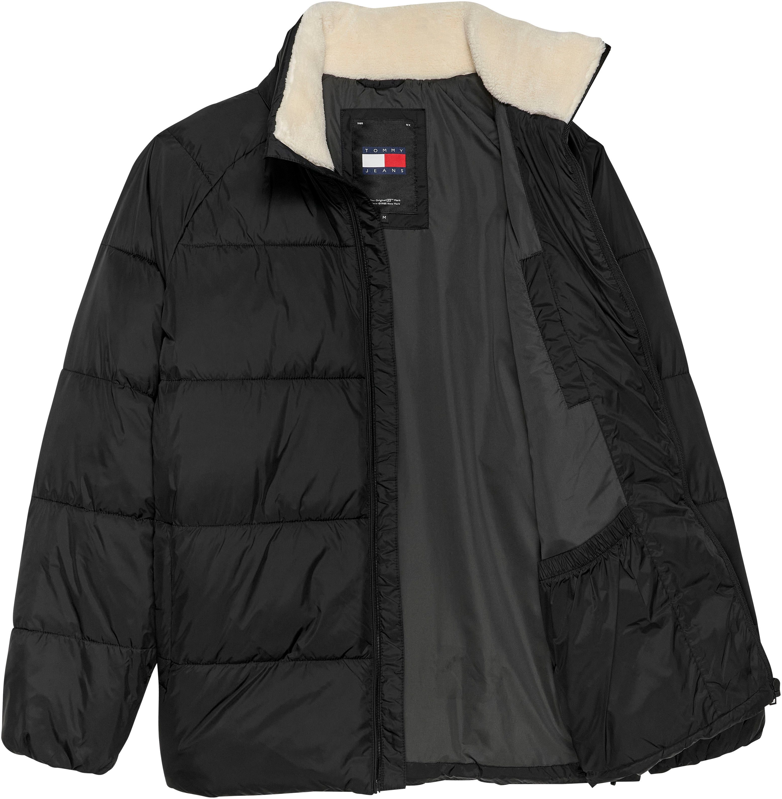 TOMMY JEANS Gewatteerde jas TJM POLY PUFFER EXT Winterjas met staande kraag gevoerd teddy binnenzakken