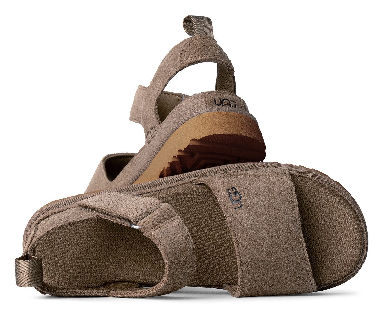 UGG Plateausandalen W GOLDENSTAR , plateausandaal, sandaal met klittenbandsluiting