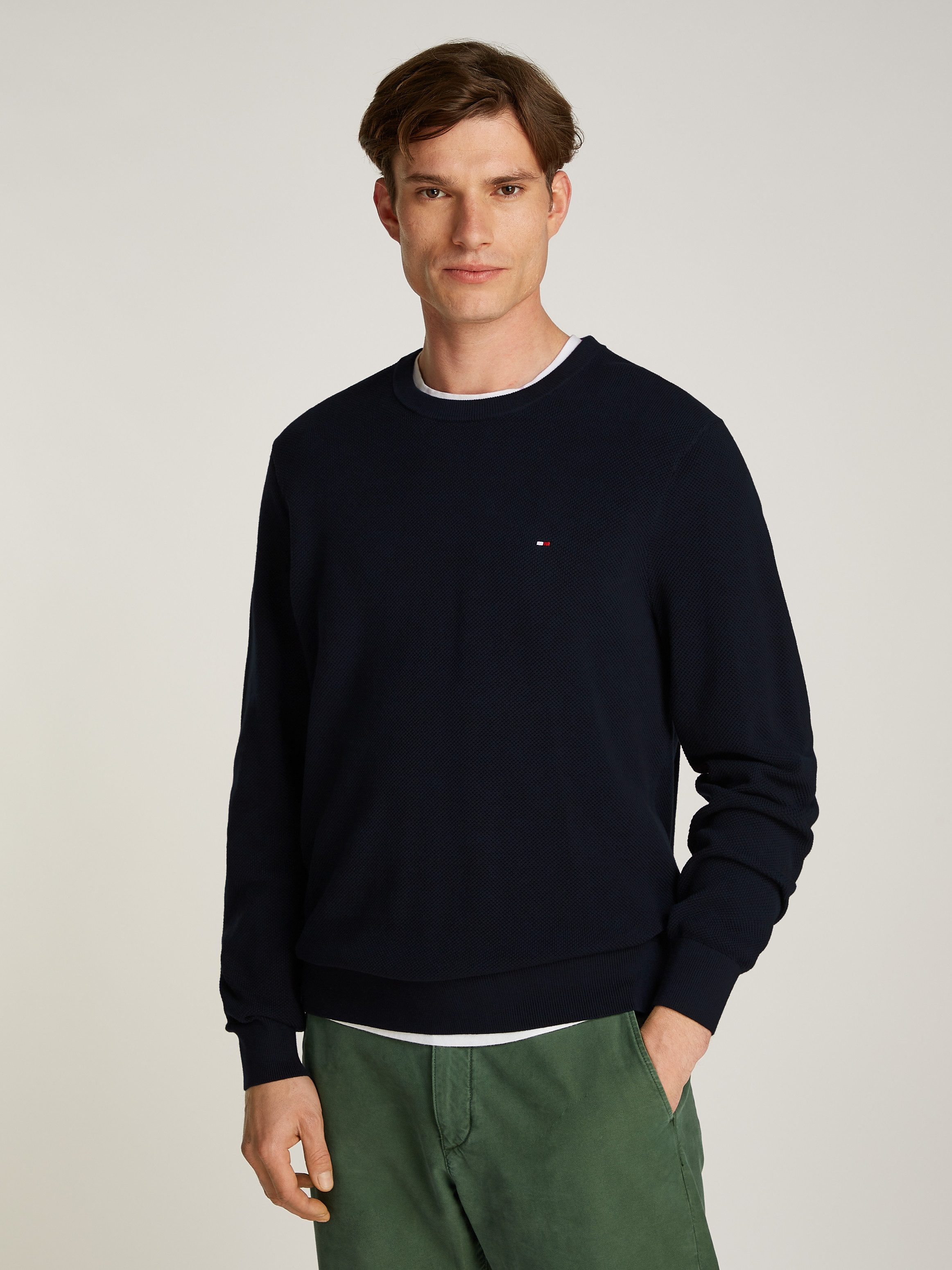 Tommy Hilfiger Trui met ronde hals ESSENTIAL STRUCTURE CREW NECK
