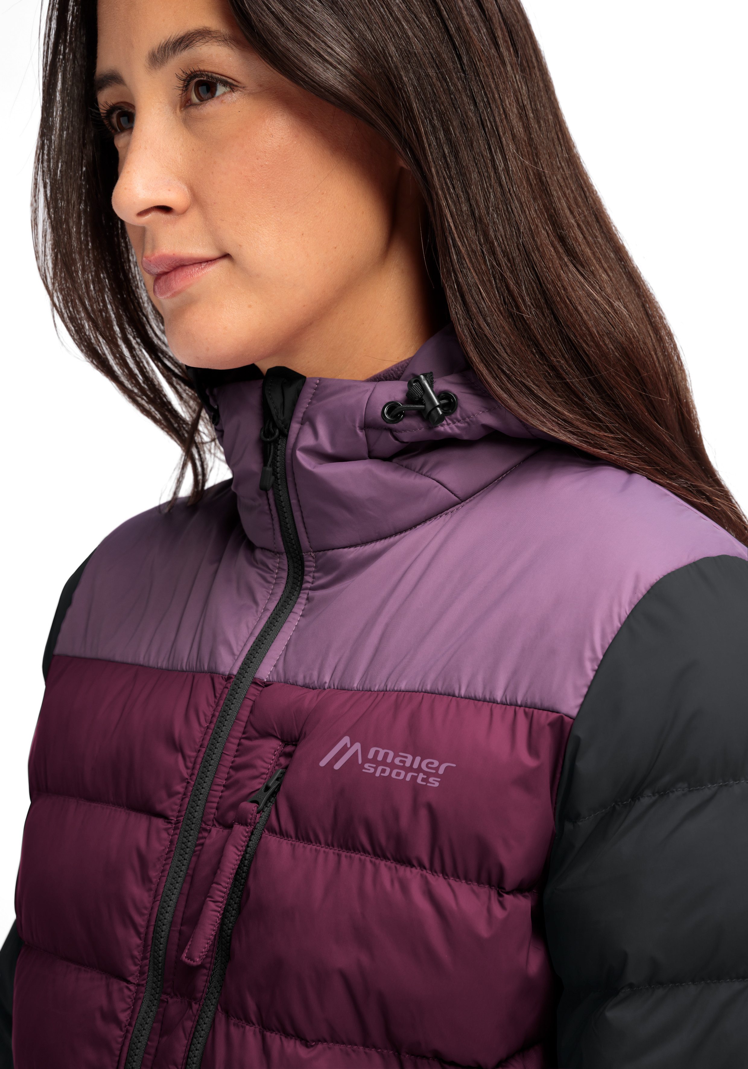 Maier Sports Functioneel jack Lomnica W Dames outdoorjas Primaloft-jas met ritszakken en capuchon