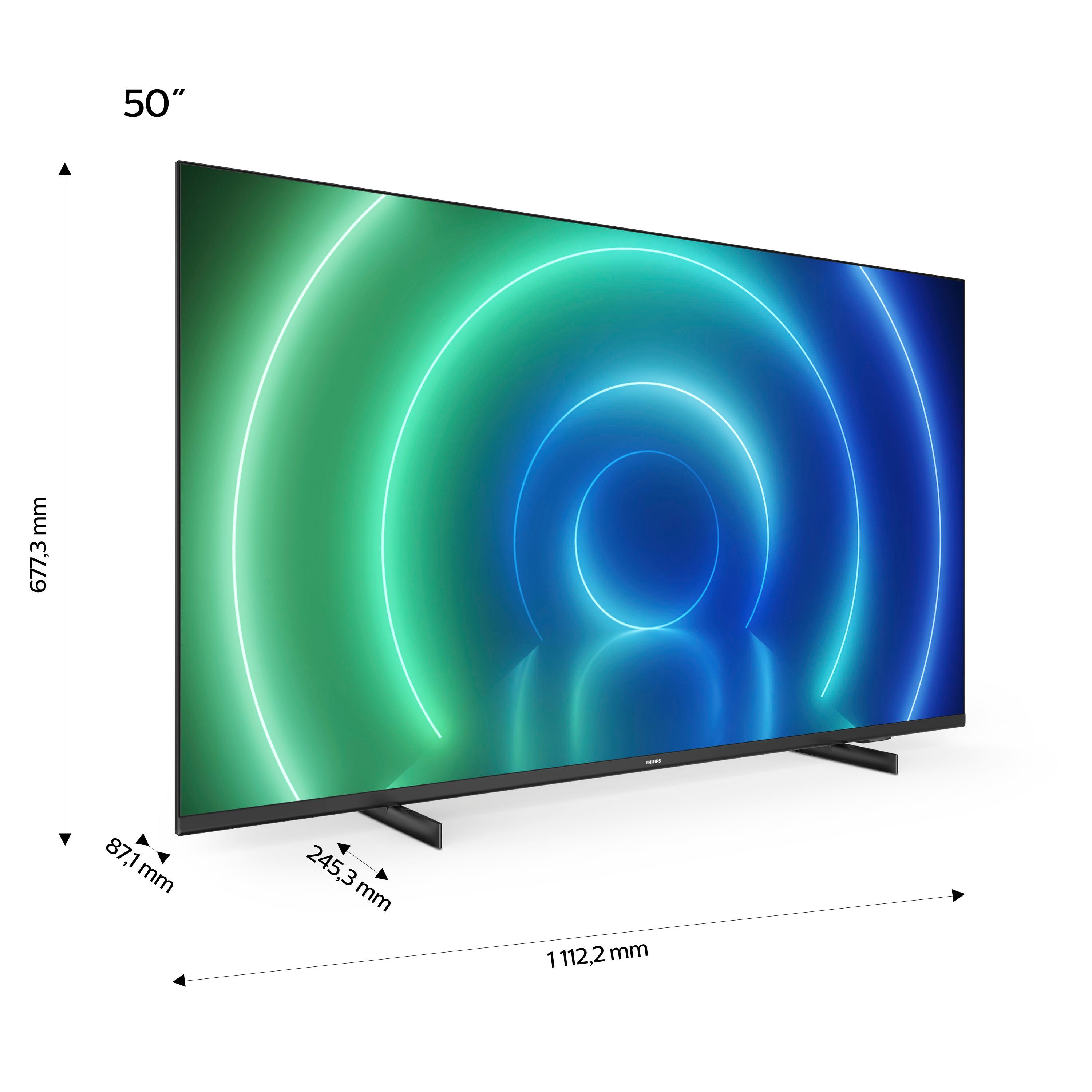 Philips Led-TV 50PUS7506/12, 126 cm / 50", 4K Ultra HD, Smart TV, HDR10+ compatibel, 60 Hz, Dolby Vision & Atmos, smart-tv, triple-tuner