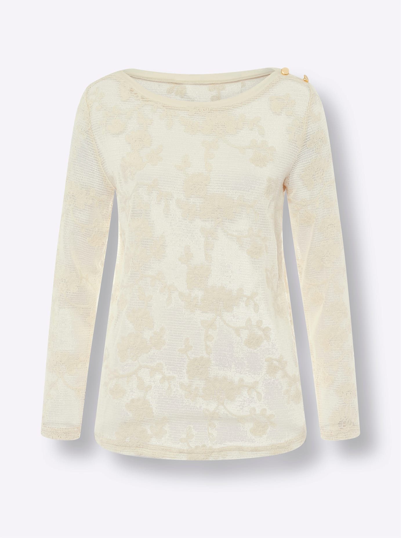 heine Shirt met lange mouwen Kanten shirt (1-delig)