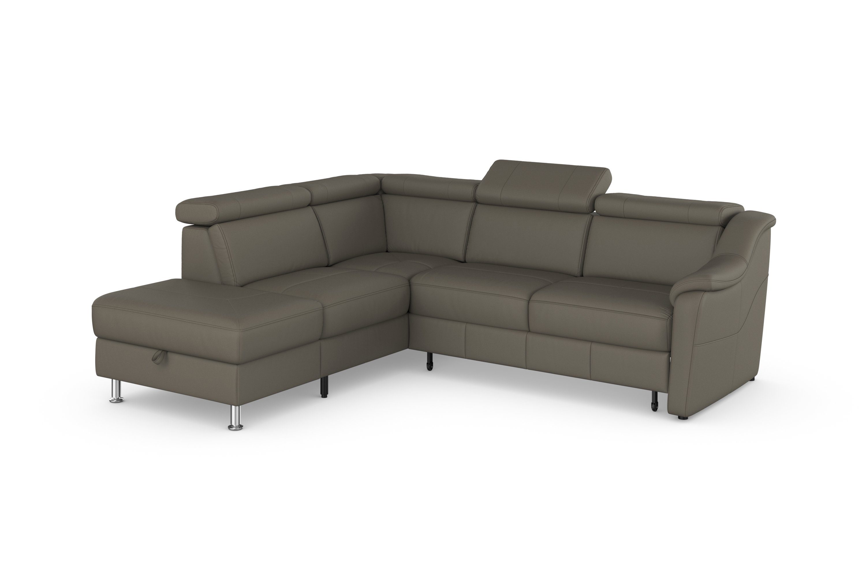 sit&more Hoekbank Freetown L-vorm met verstelbare hoofdsteun en comfortabele binnenvering