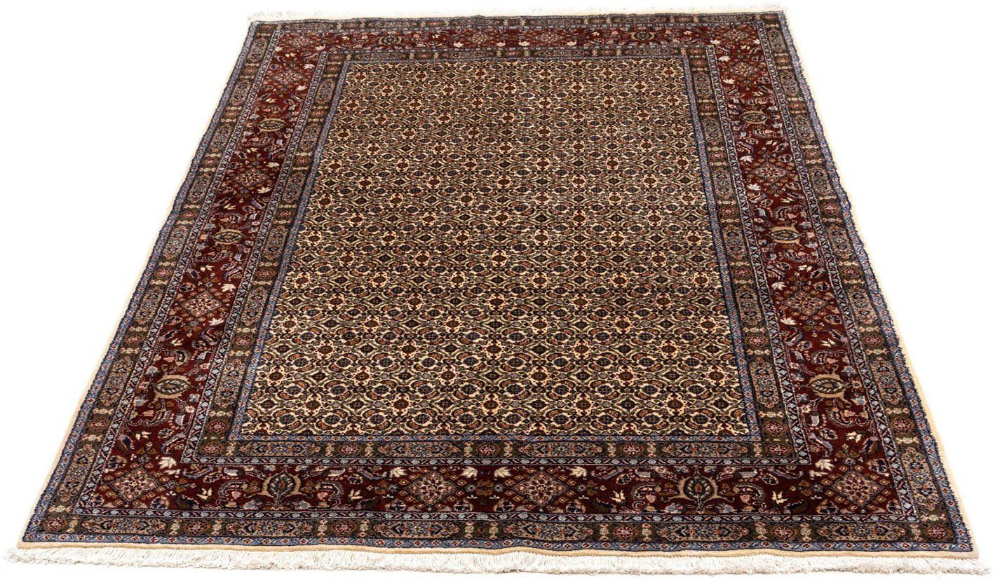 morgenland Wollen kleed Moud sterk gedessineerd beige 203 x 146 cm Uniek exemplaar met certificaat