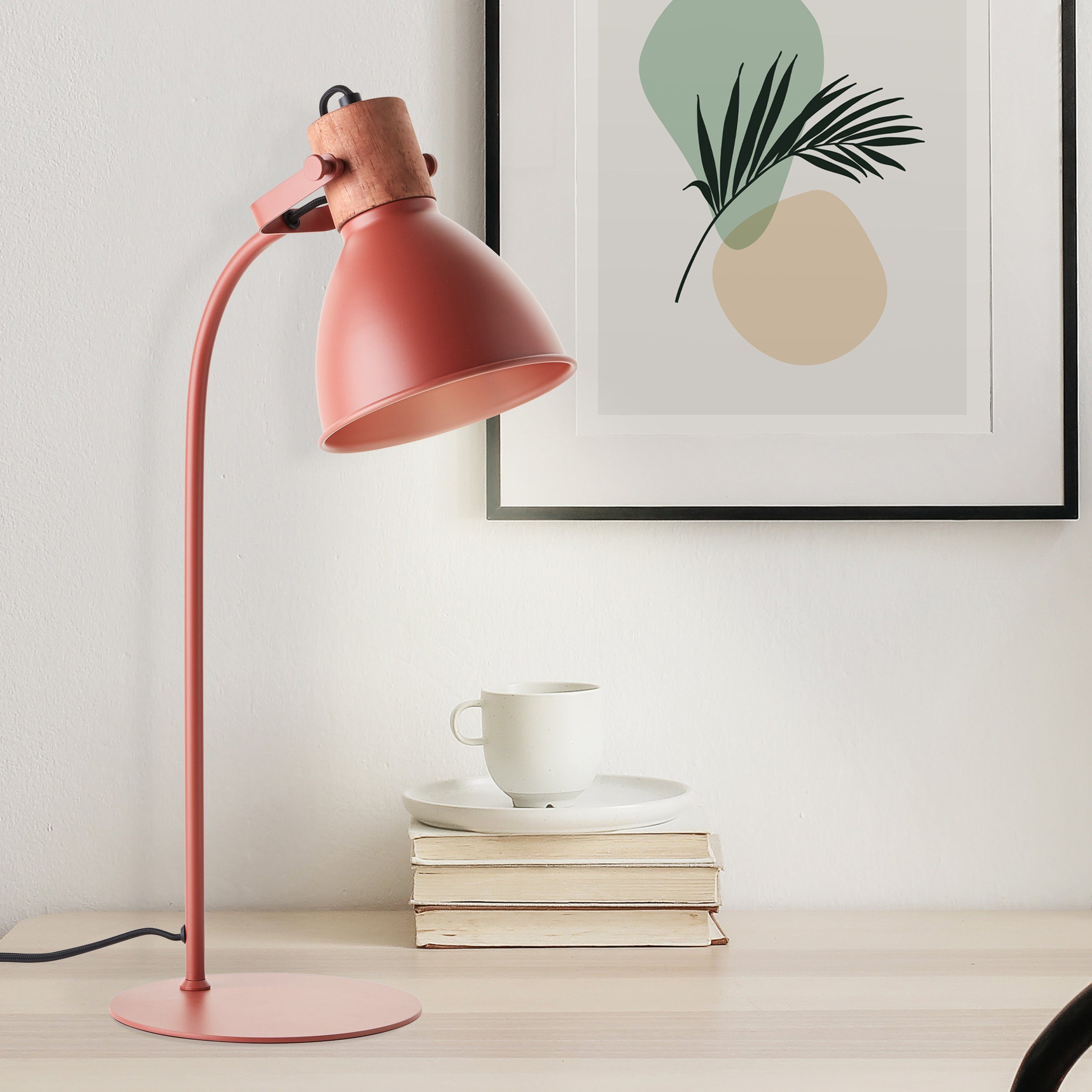 Brilliant Leuchten Tafellamp Erena Hoogte 52 cm, E27, metaal/hout