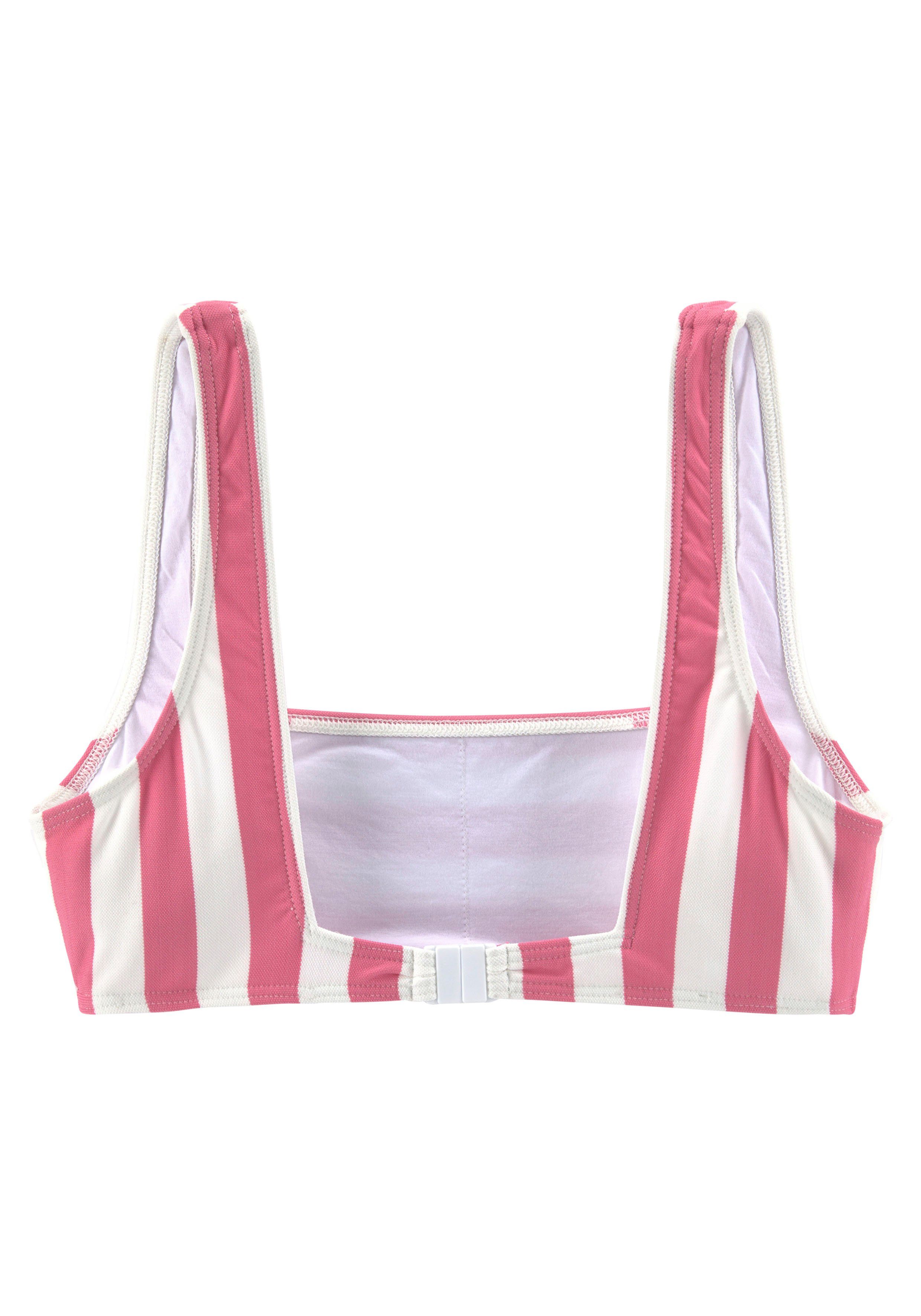 Venice Beach Bustierbikini met geweven strepen