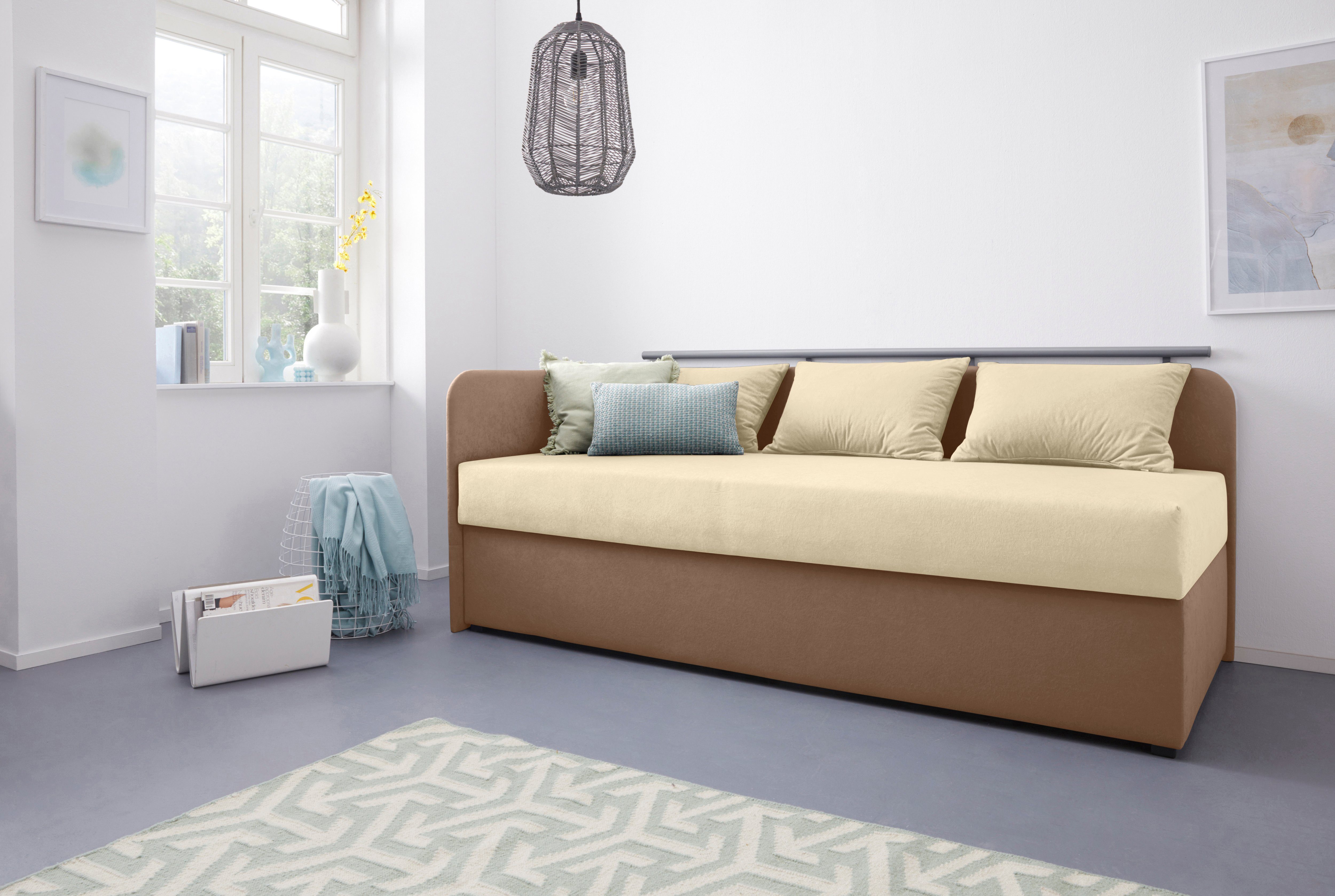 Maintal Bed Diana bruin, slaapbanken, Breedte ligoppervlak: 93 cm, Lengte ligoppervlak: 200 cm