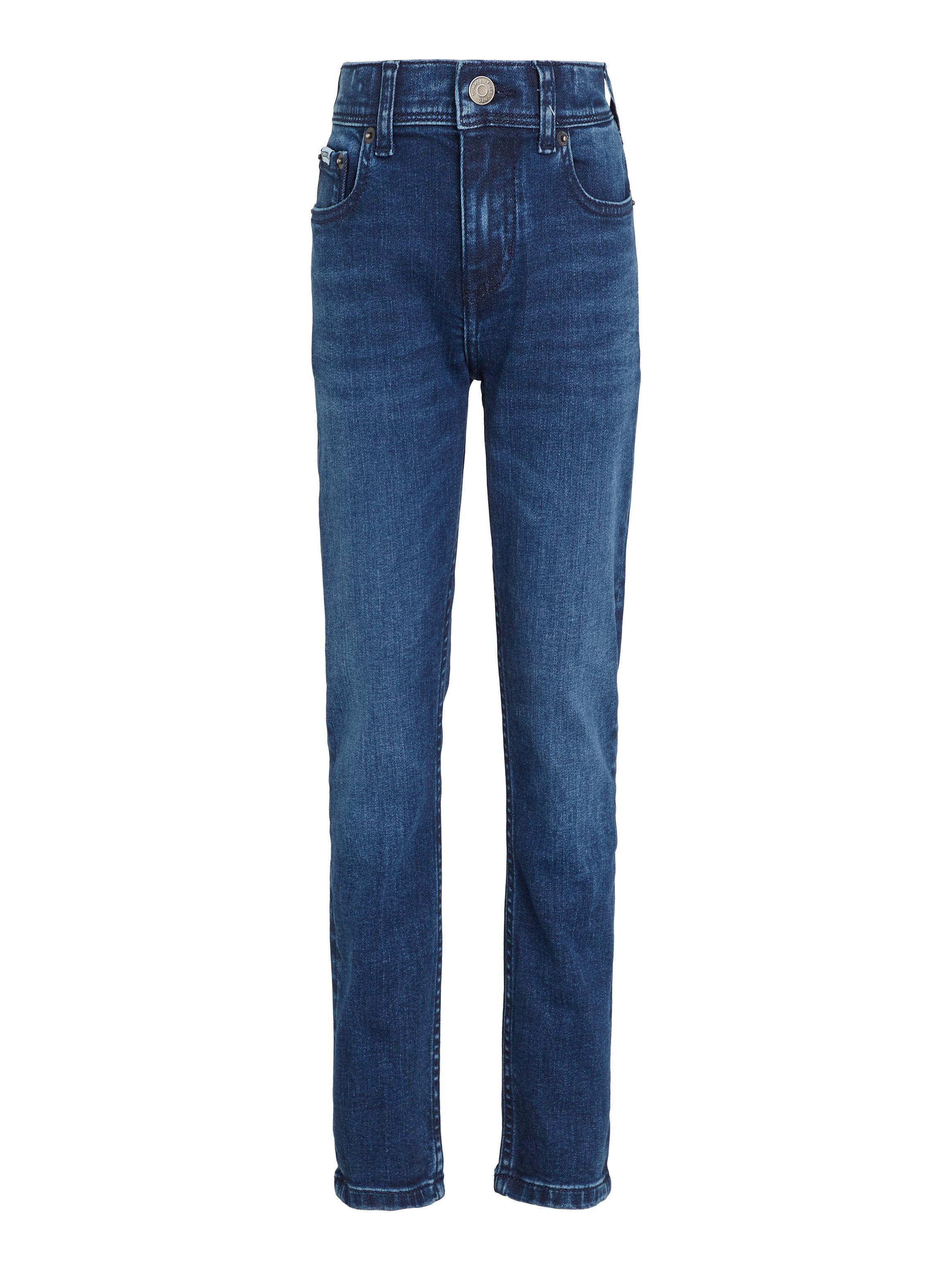 Tommy Hilfiger Skinny fit jeans SCANTON Y CORAL BLUE DENIM Kinderen tot 16 jaar met logostiksel