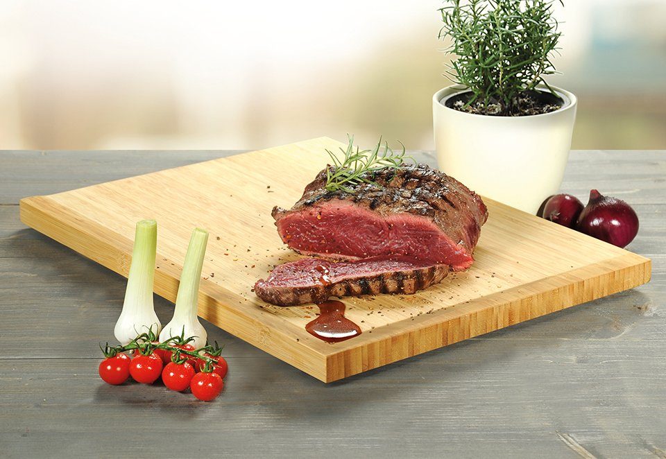 KESPER for kitchen & home Snijplank 100% fsc®-gecertificeerd bamboe, twee schroefvoeten - schuine oppervlakte