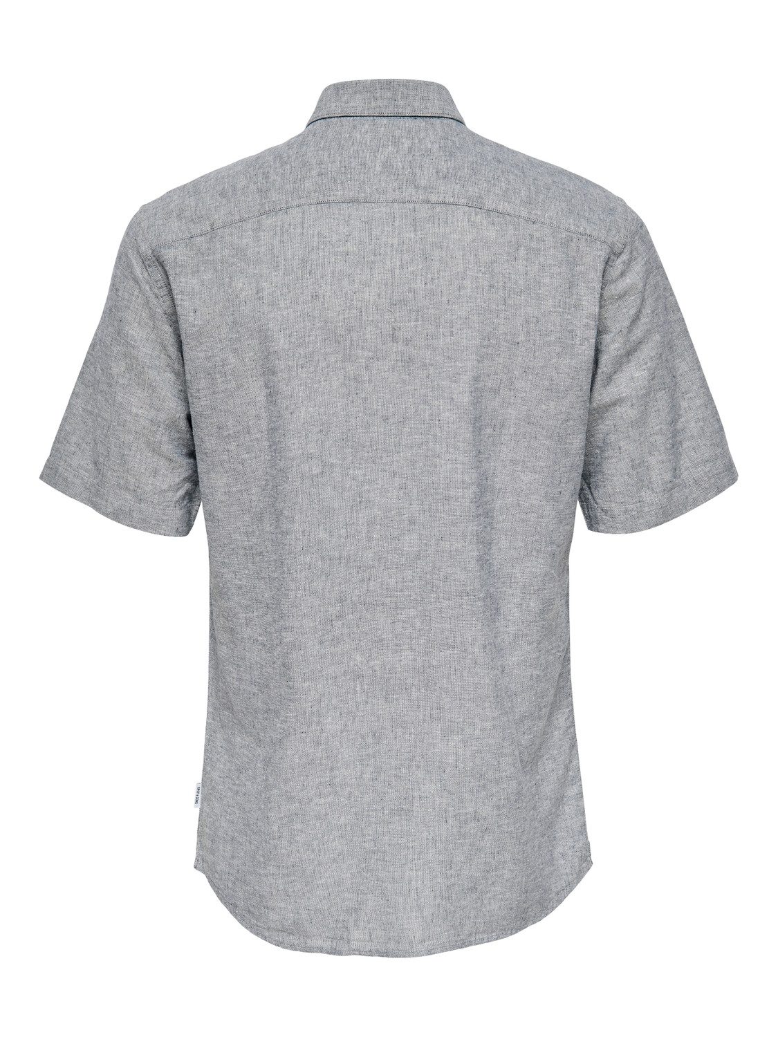 ONLY & SONS Overhemd met korte mouwen ONSCAIDEN SS SOLID LINEN SHIRT NOOS