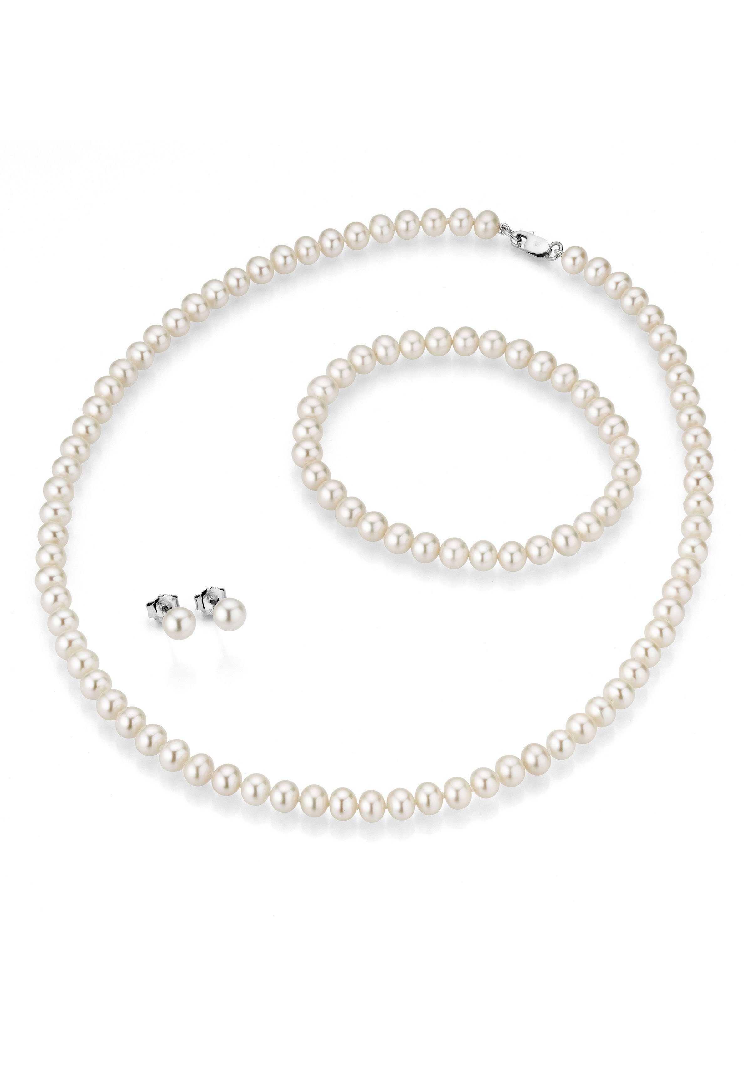 Firetti Sieradenset Multipack sieraad cadeau zilver 925 halsketting armband oorbellen (set, 4-delig)