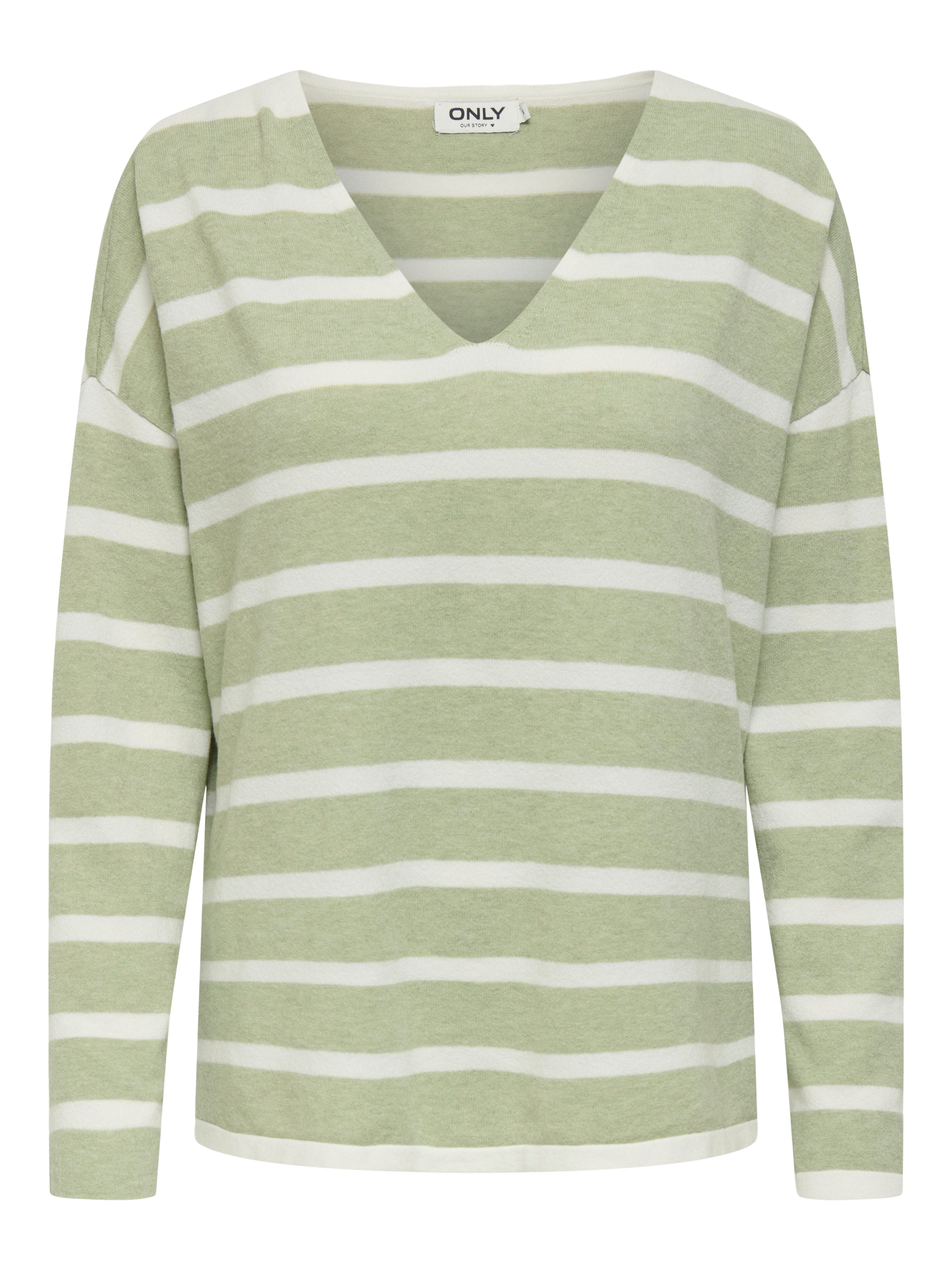 Only Gebreide trui ONLAMALIO LIFE LS V-NECK KNT