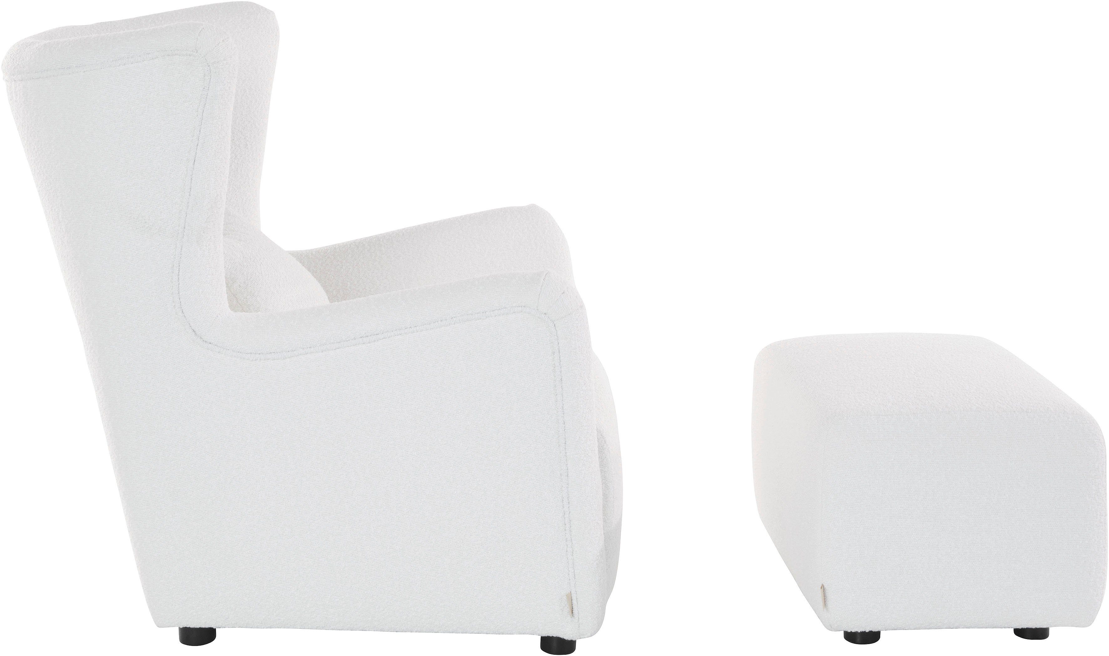 LeGer Home by Lena Gercke Oorfauteuil Levke Stoel naar keuze met of zonder hocker