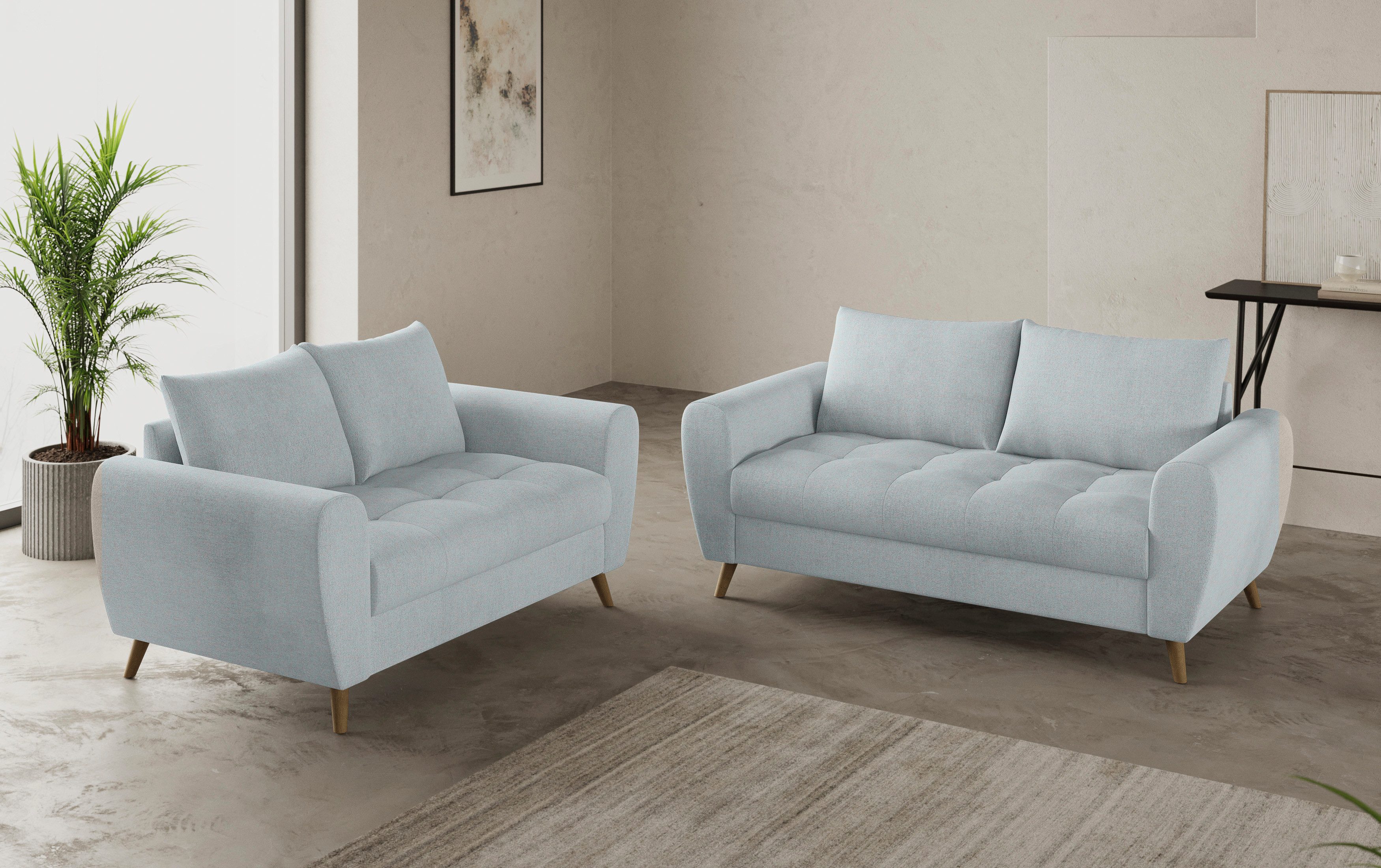 Mr. Couch 2-zitsbank Blackburn II Optioneel met koudschuimvering tot 140 kg belastbaar