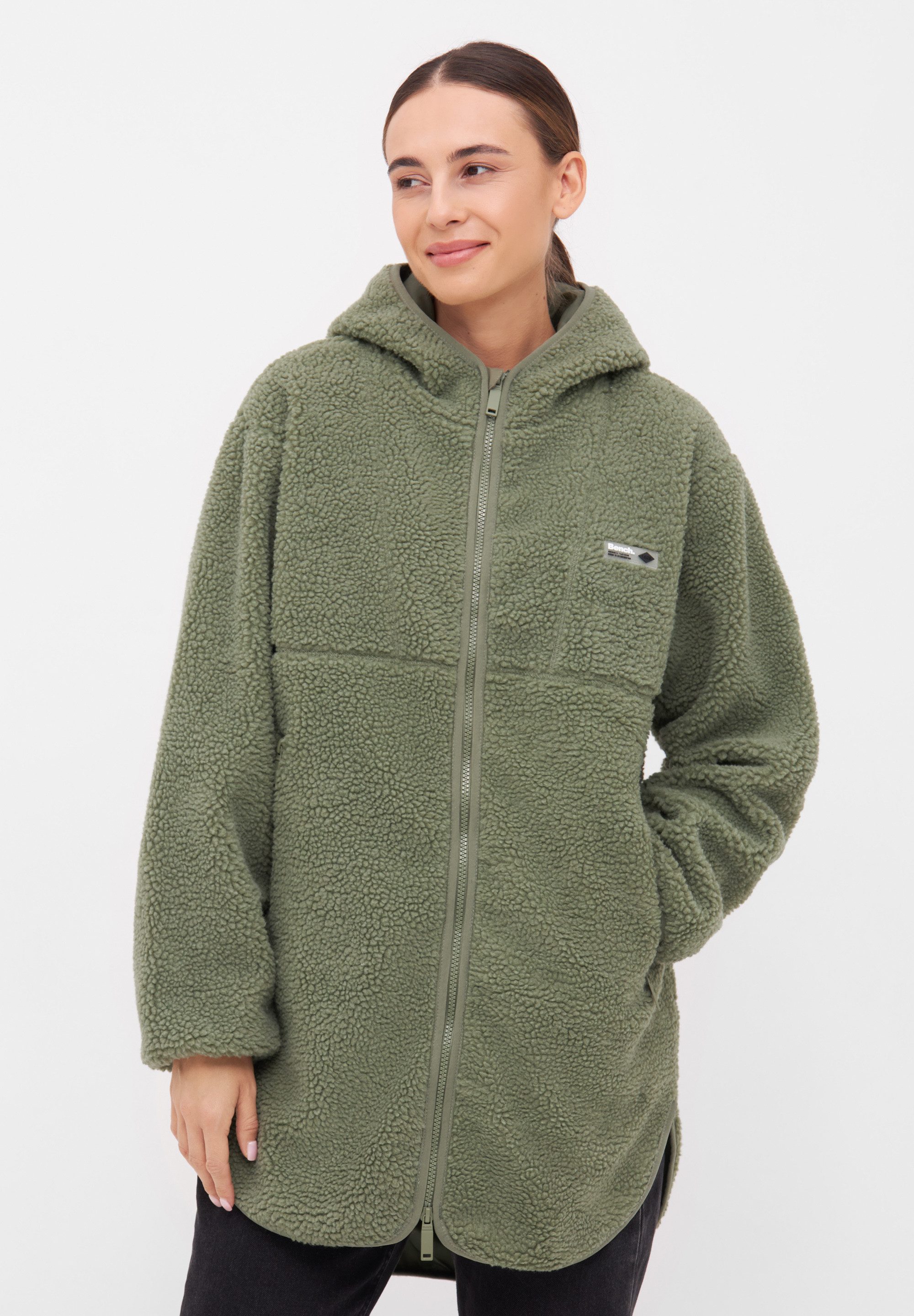 Bench. Fleecejack BRILLI dames fleece vesten maat 40 groen