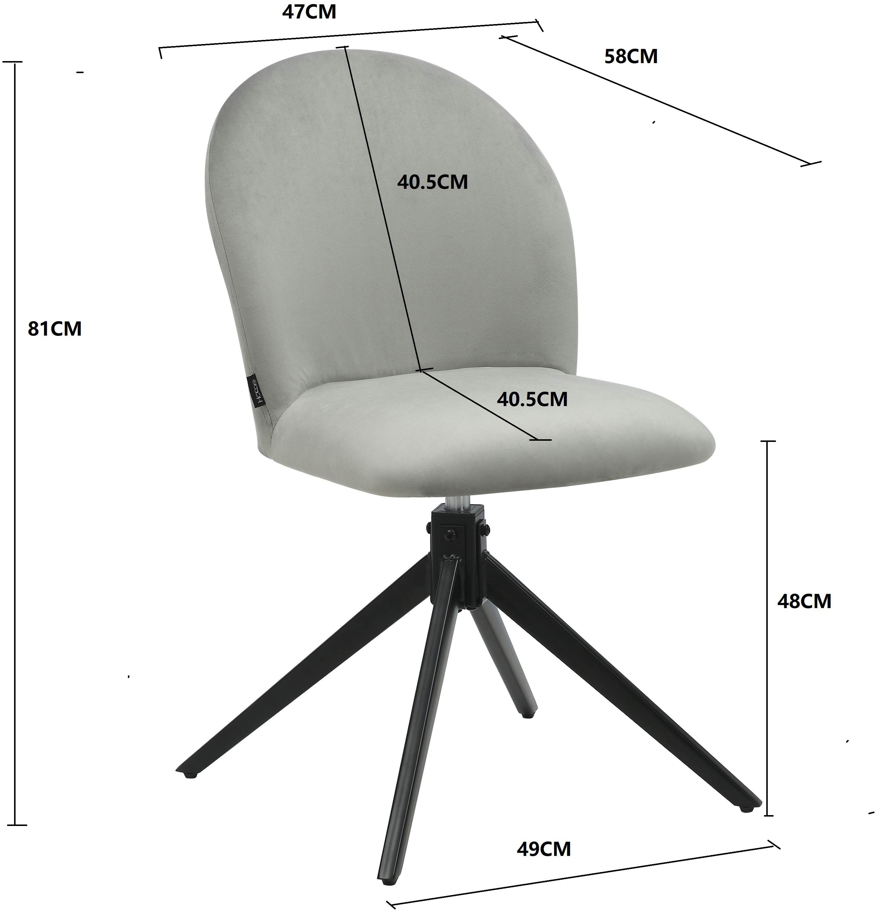 Home affaire Eetkamerstoel Tempa, TOPSELLER!, OTTOs Choice Draaisteel met 360 graden draaifunctie (set, 2 stuks)