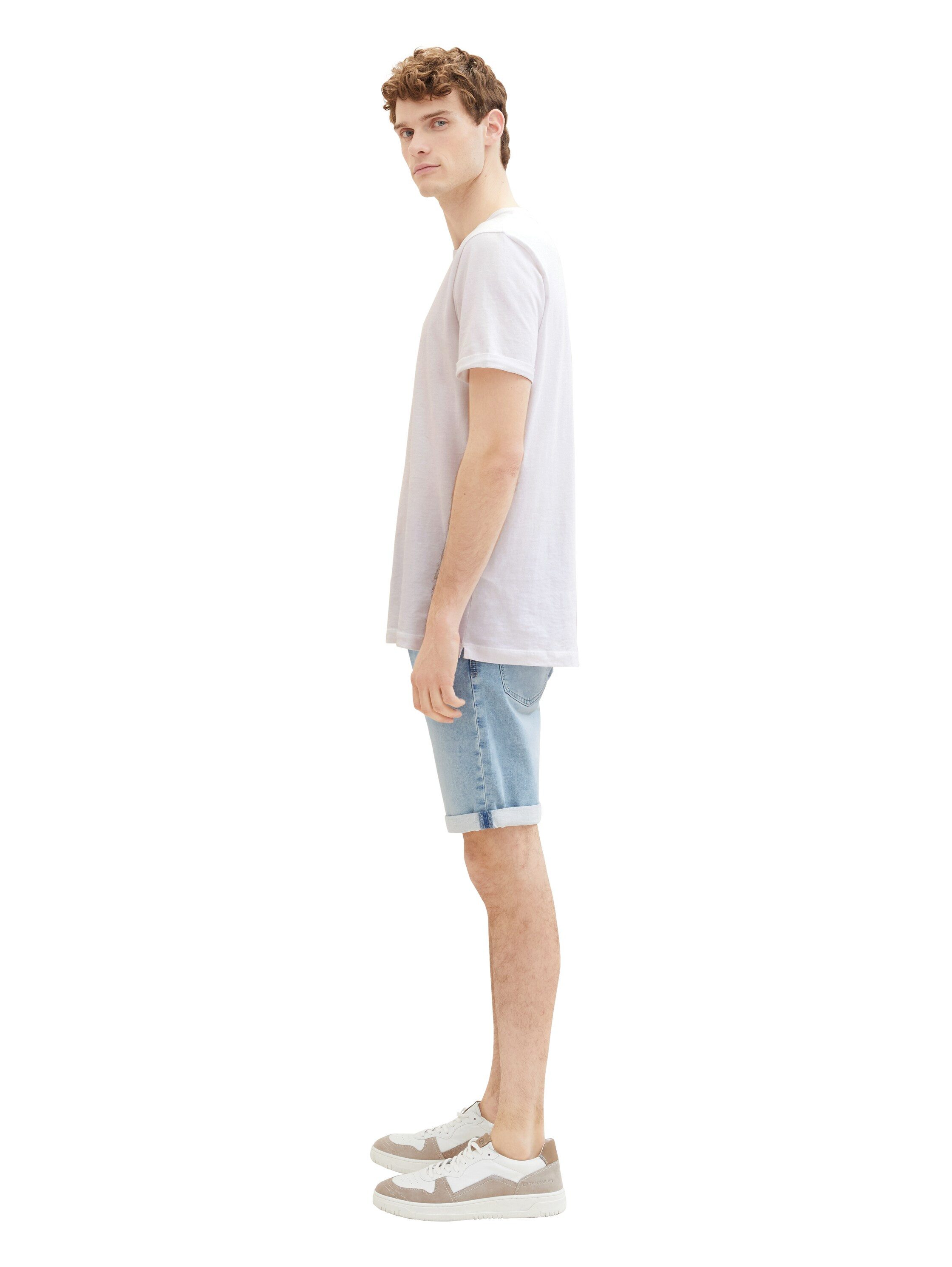 Tom Tailor Jeansbermuda Josh met merklabel