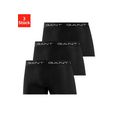 gant boxershort logo-weefband (3 stuks) zwart