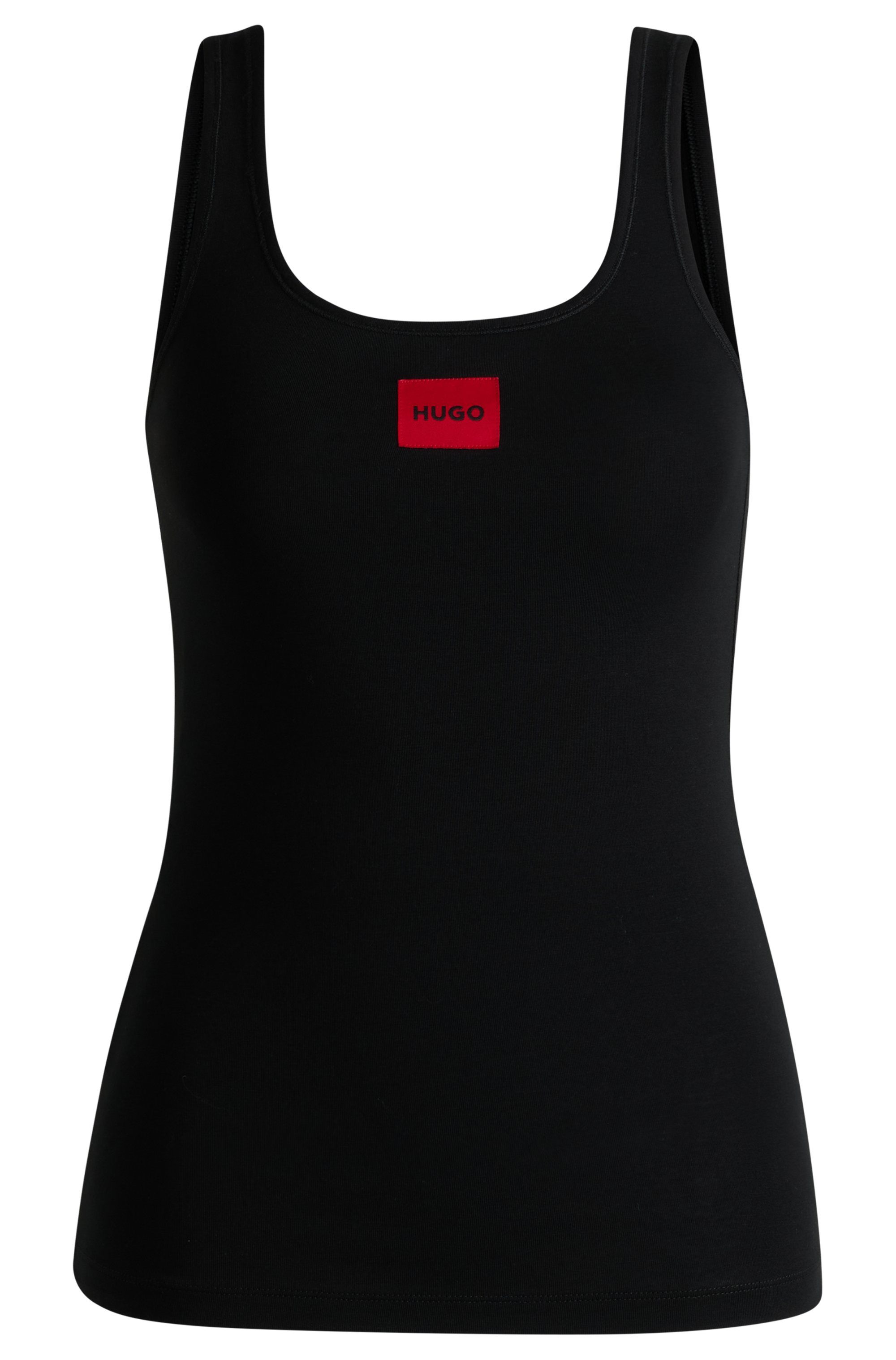HUGO underwear Top VEST RED LABEL met rode labelpatch