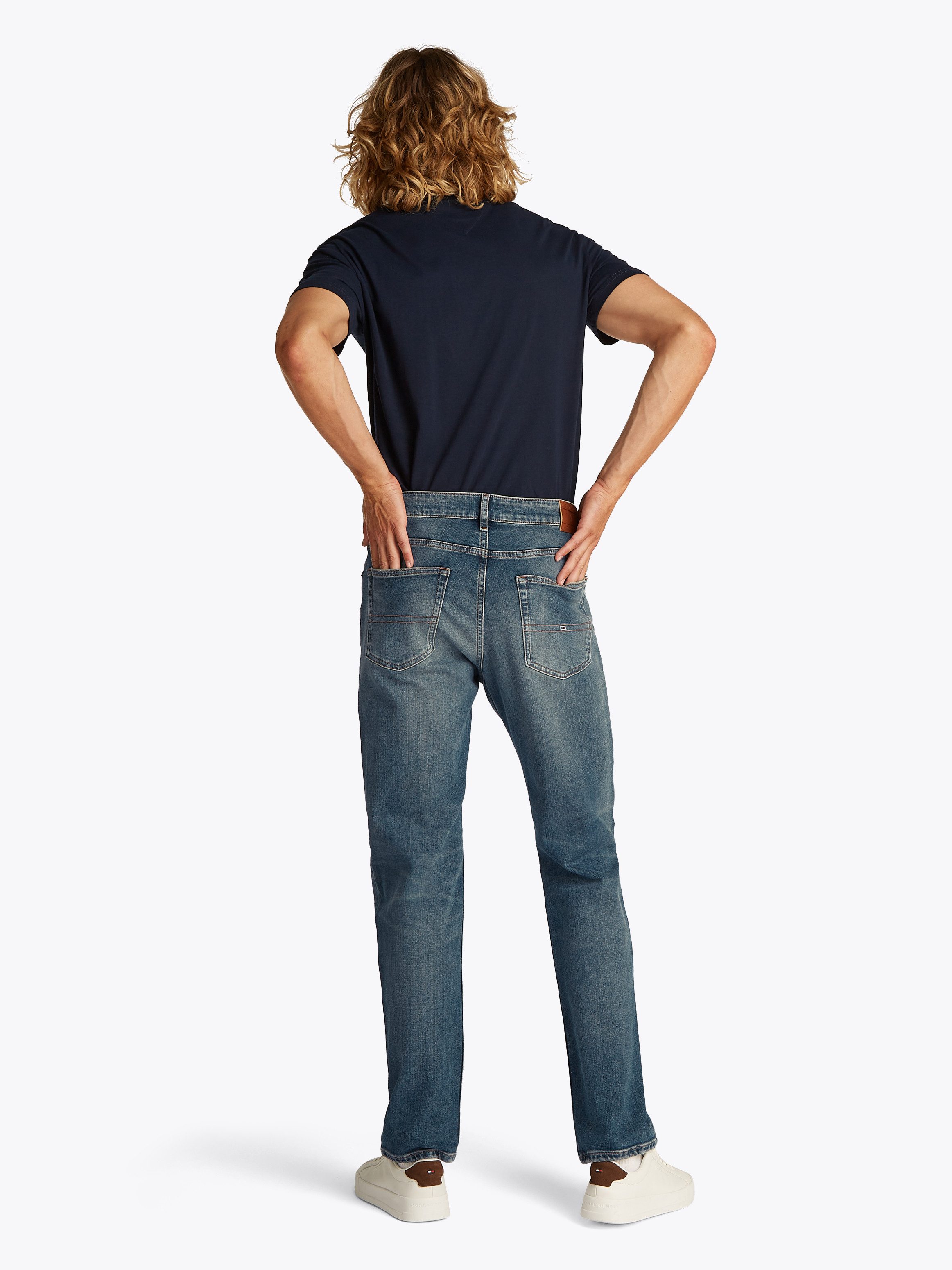 TOMMY JEANS Slim fit jeans RYAN SLIM STRAIGHT met gestempeld logo