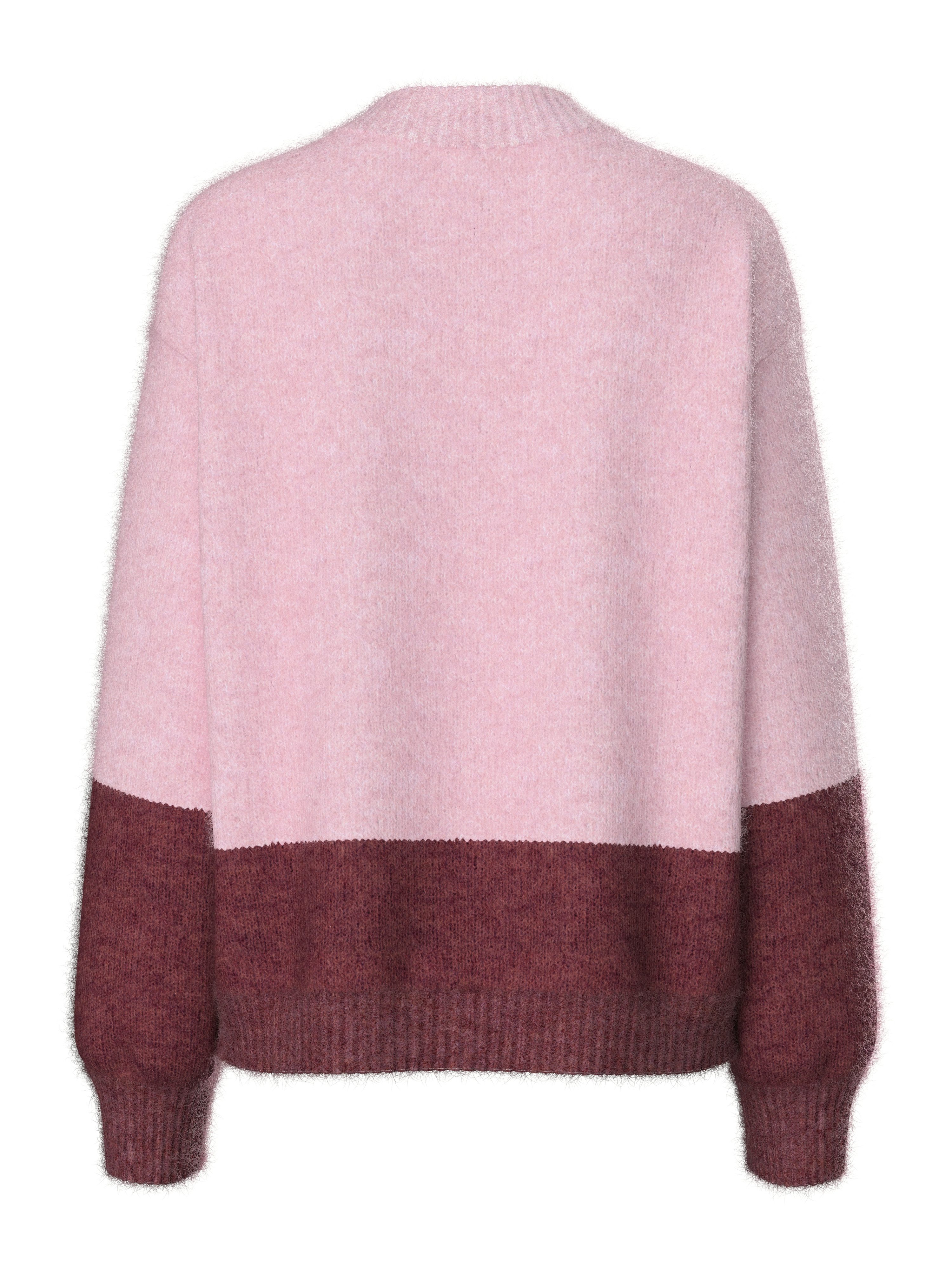 pieces Trui met ronde hals PCIVY LS O-NECK COLOR BLOCK KNIT PWP BC