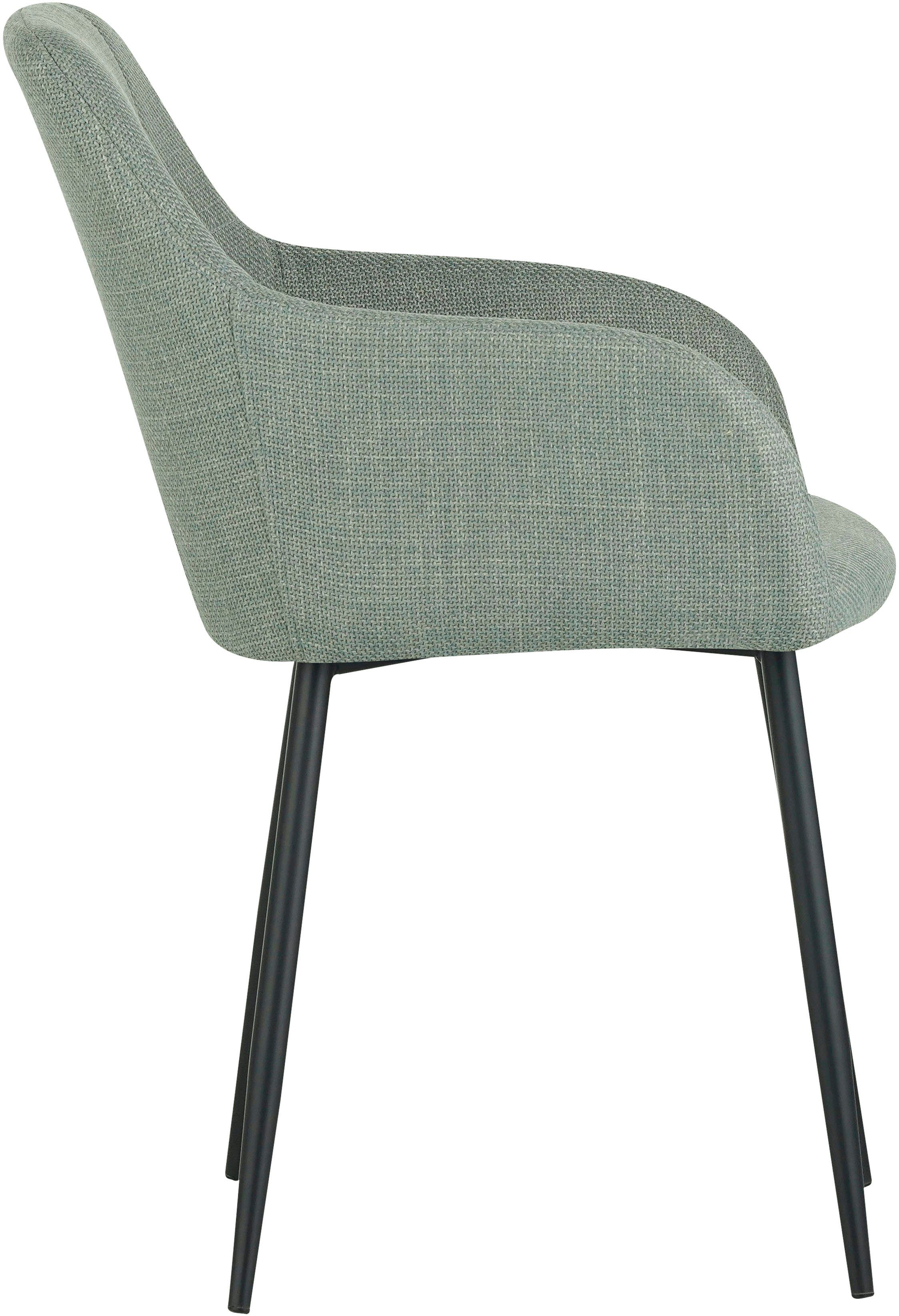 HELA Eetkamerstoel Hanna Schaalstoel, armleuningstoel, bekleding geweven stof (set, 2 stuks)
