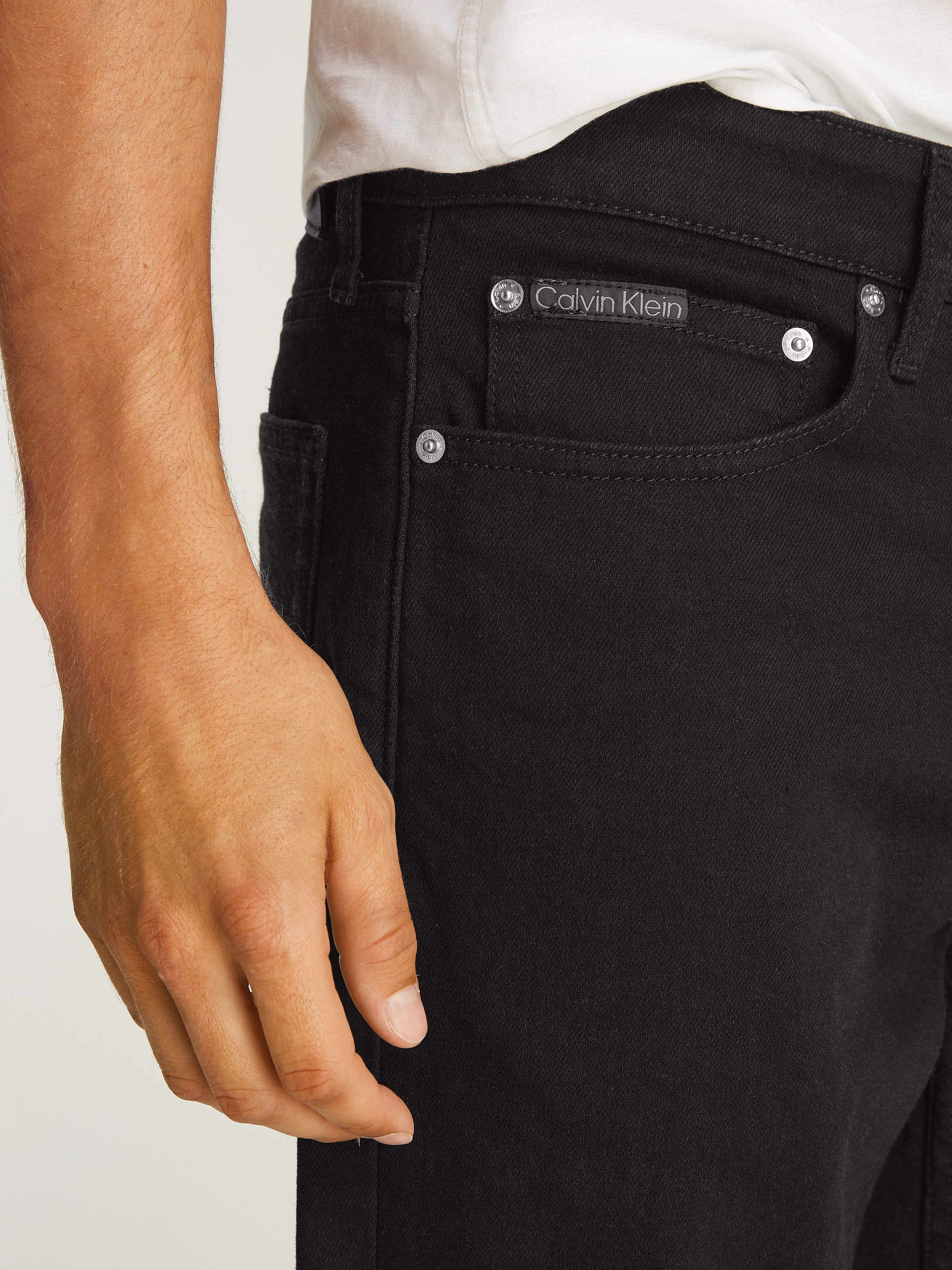 Calvin Klein Short SLIM SHORT met omslagzoom
