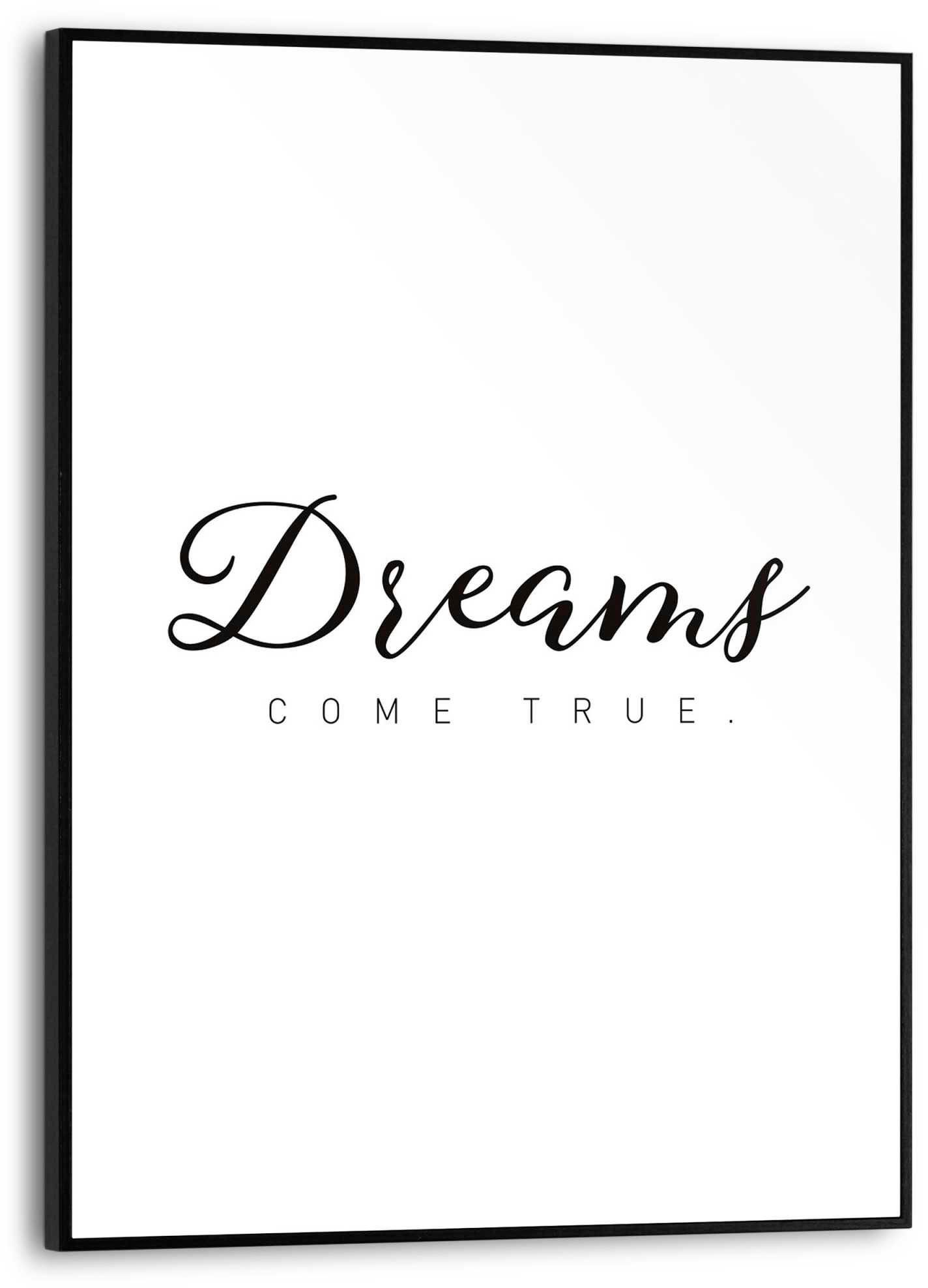 Schilderij Dreams come true zwart-wit 30x40cm