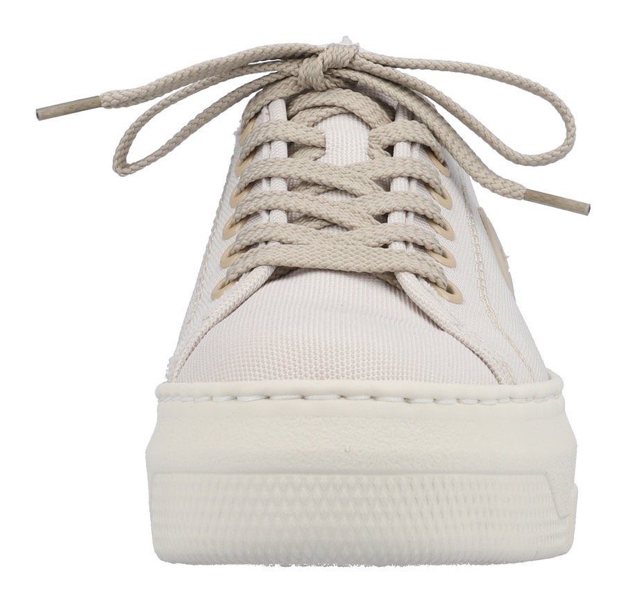 Rieker Plateausneakers van canvas, vrijetijdsschoen, lage schoen, veterschoen