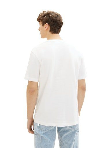 Tom Tailor Denim T-shirt Crewneck met kleine logoprint