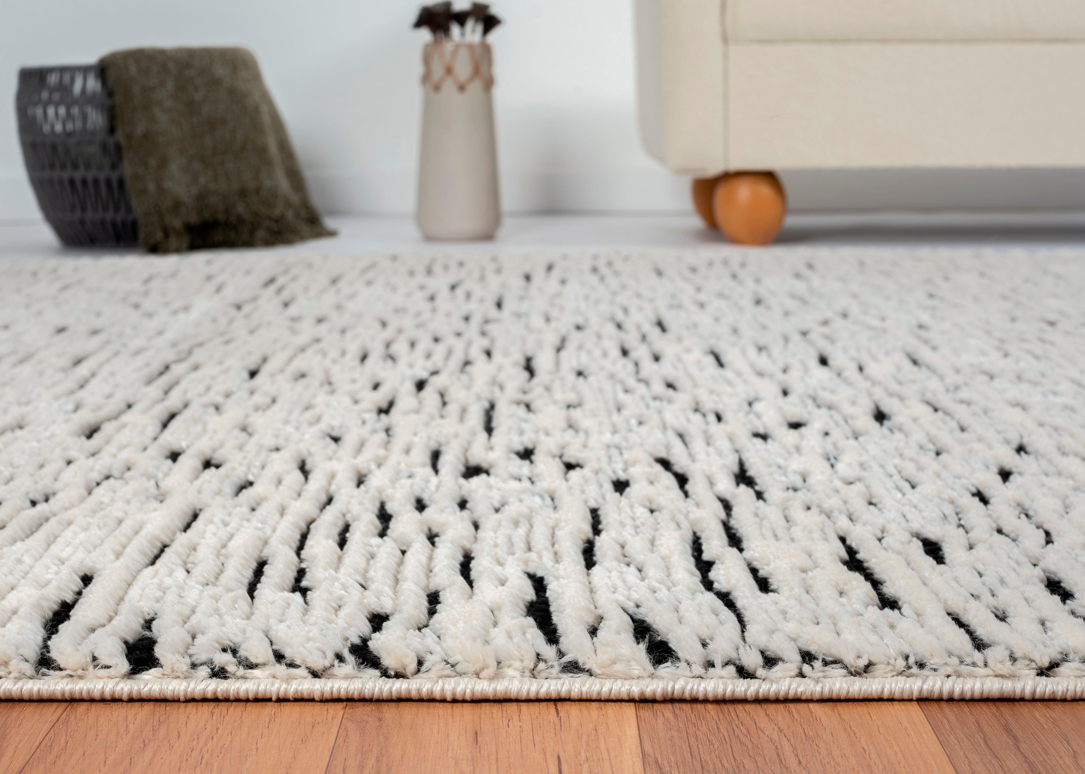 Myflair Möbel & Accessoires Hoogpolig vloerkleed Marokkaanse rockface voorraadopruiming modern, marokkaans ontwerp, gemêleerd, fluffy zacht, met franjes