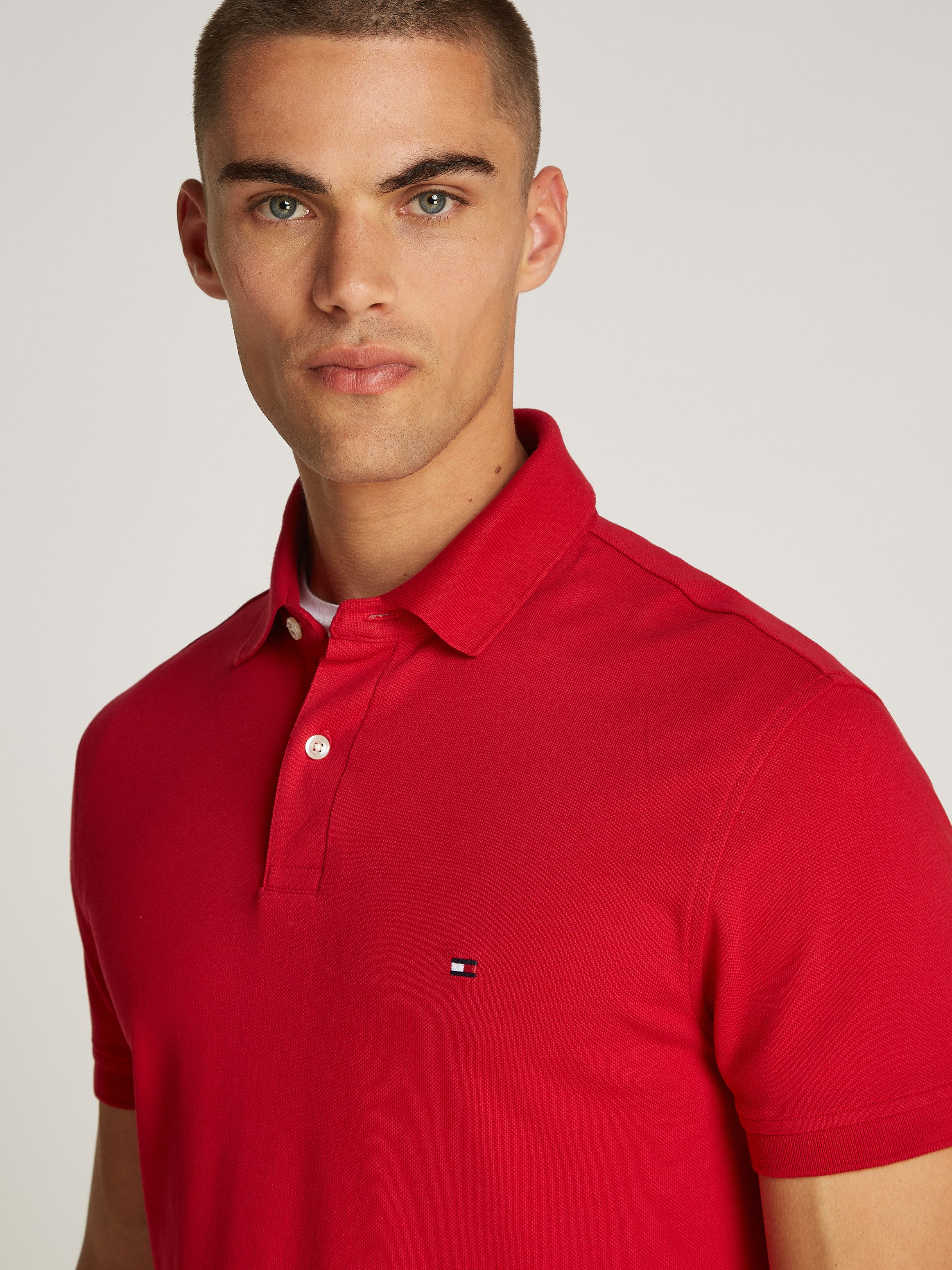 Tommy Hilfiger Poloshirt 1985 SLIM POLO hoogwaardige katoen-piqué kwaliteit