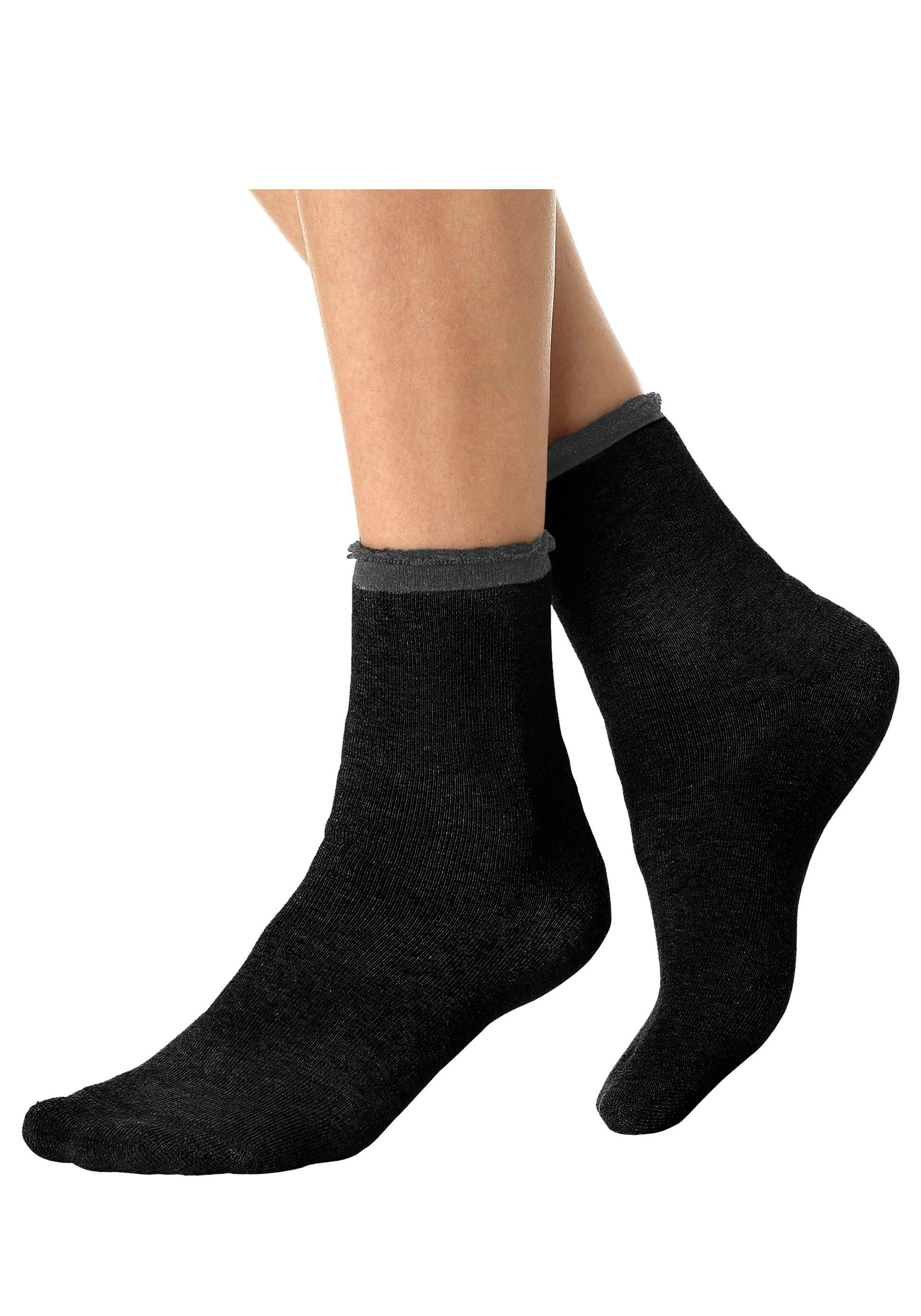 Lavana Wellness-sokken met frottébinnenkant (set, 4 paar)