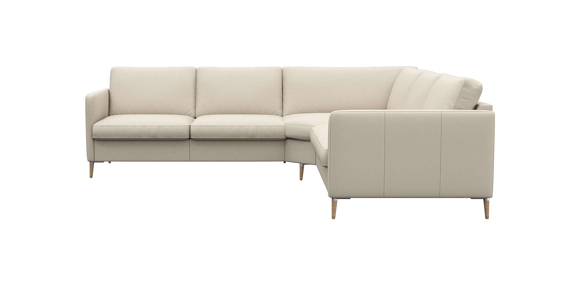 FLEXLUX Hoekbank Fiore, gelijkbenig, comfortabel door hoogwaardige zitconstructie wit, hoekbanken