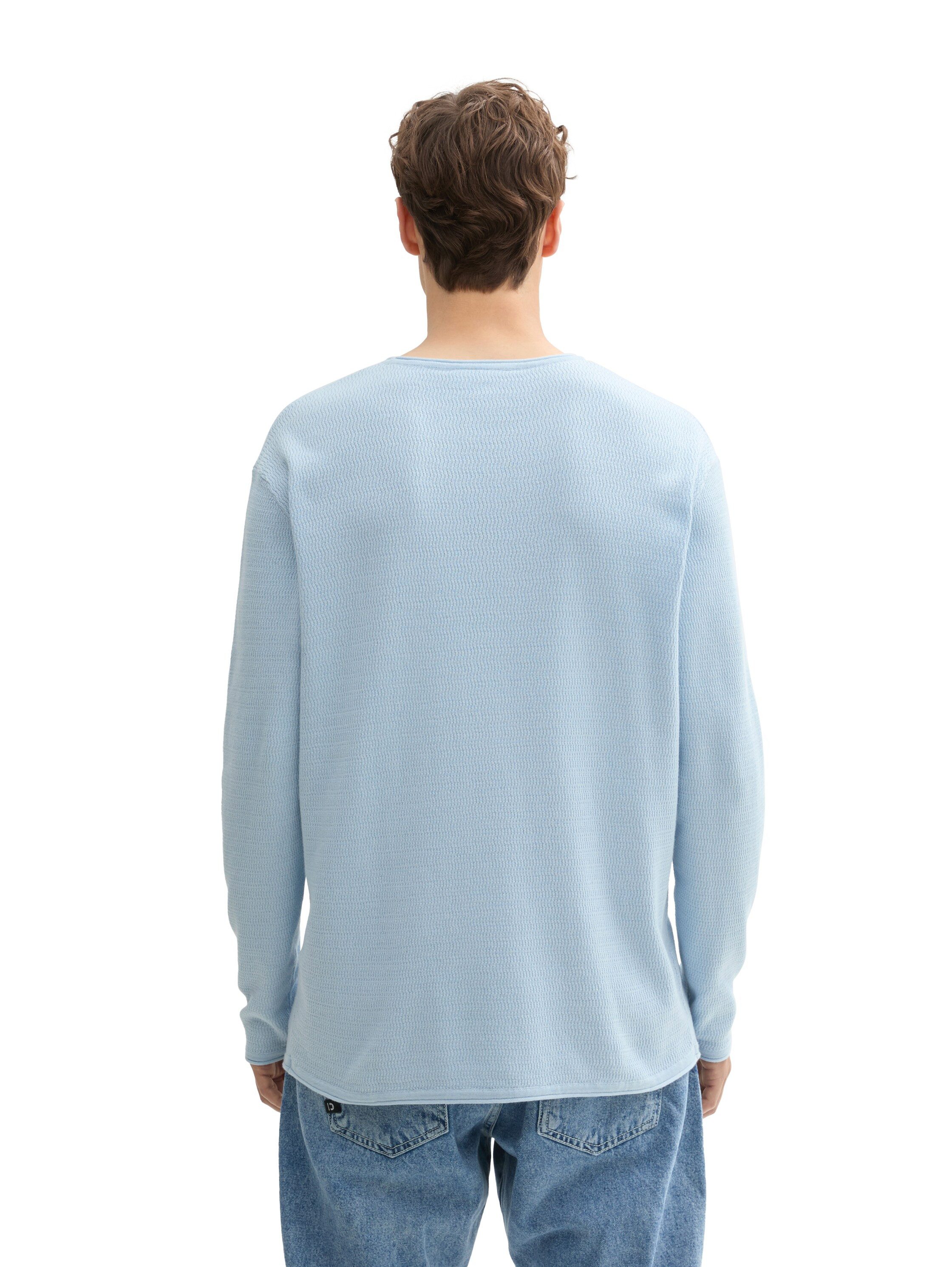 Tom Tailor Denim Trui met ronde hals met structuur