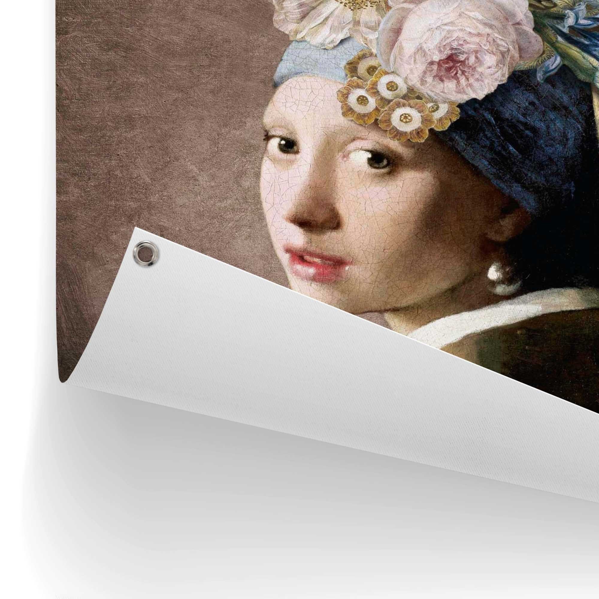 Reinders! Poster Vermeer bloemenmeisje met de pareloorbel