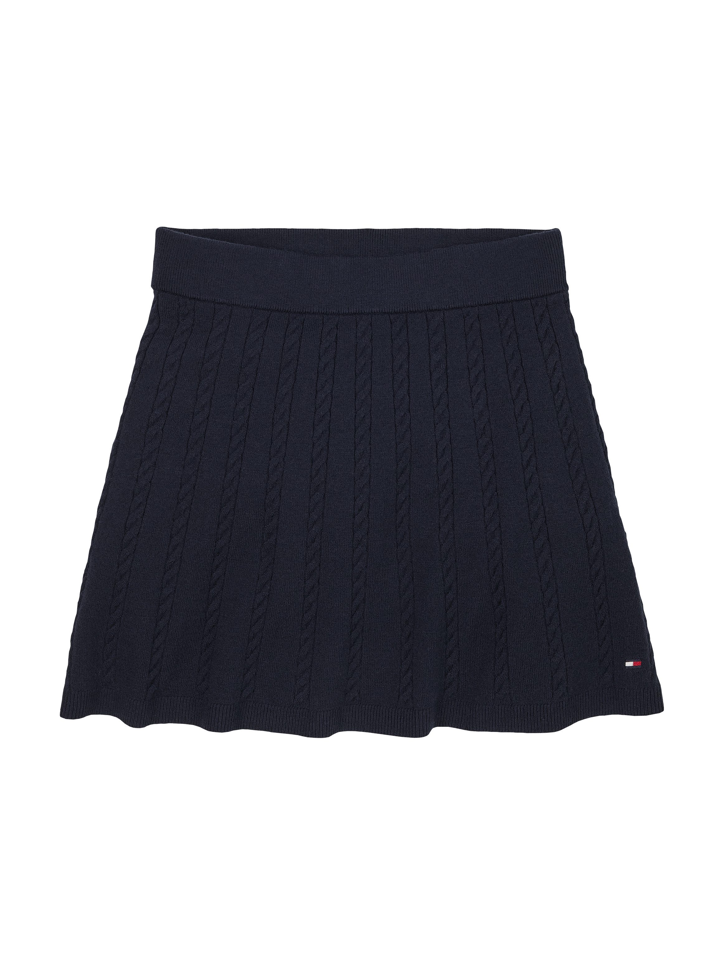 Tommy Hilfiger Gebreide rok MINI CABLE SKIRT met klein kabelpatroon