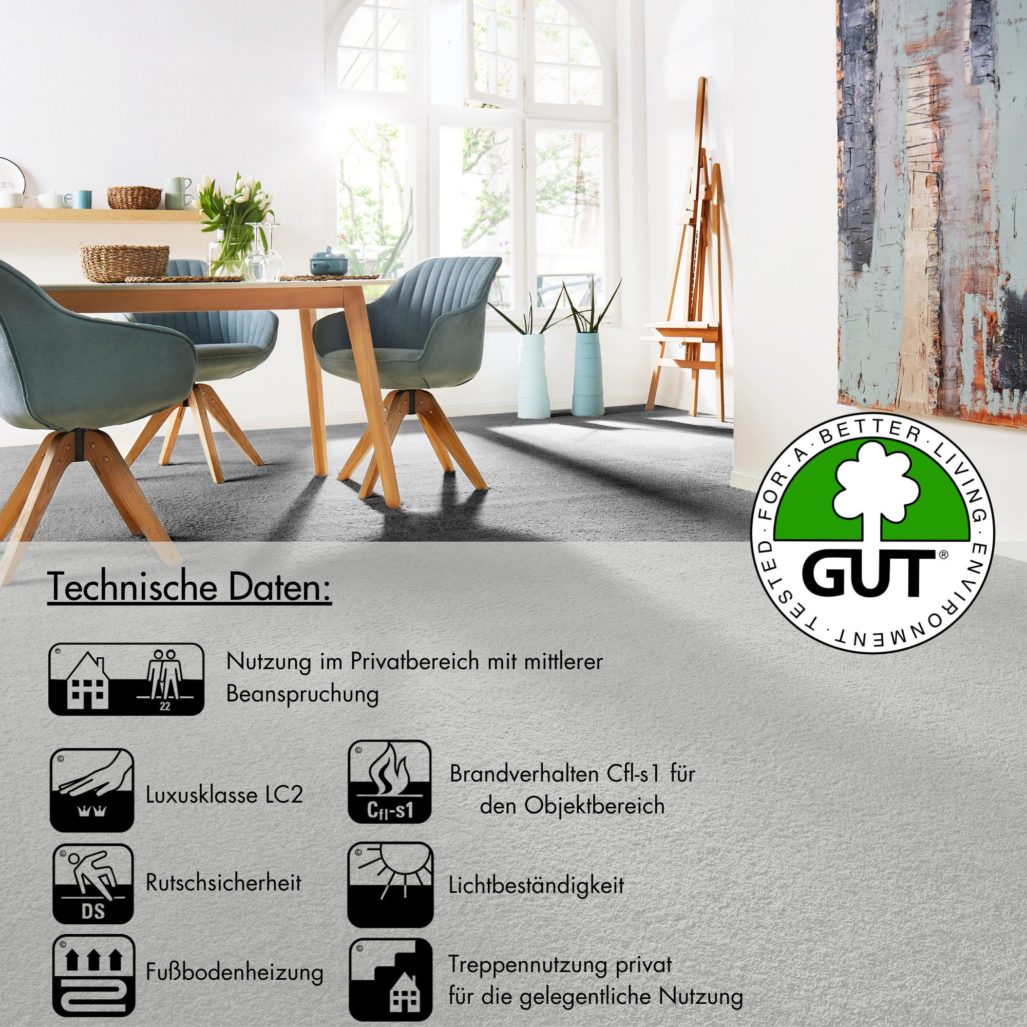 Andiamo Tapijt Veronay, velours, Made in Belgium Effen kleuren, breedte 400 cm of 500 cm, slijtvast, onderhoudsvriendelijk